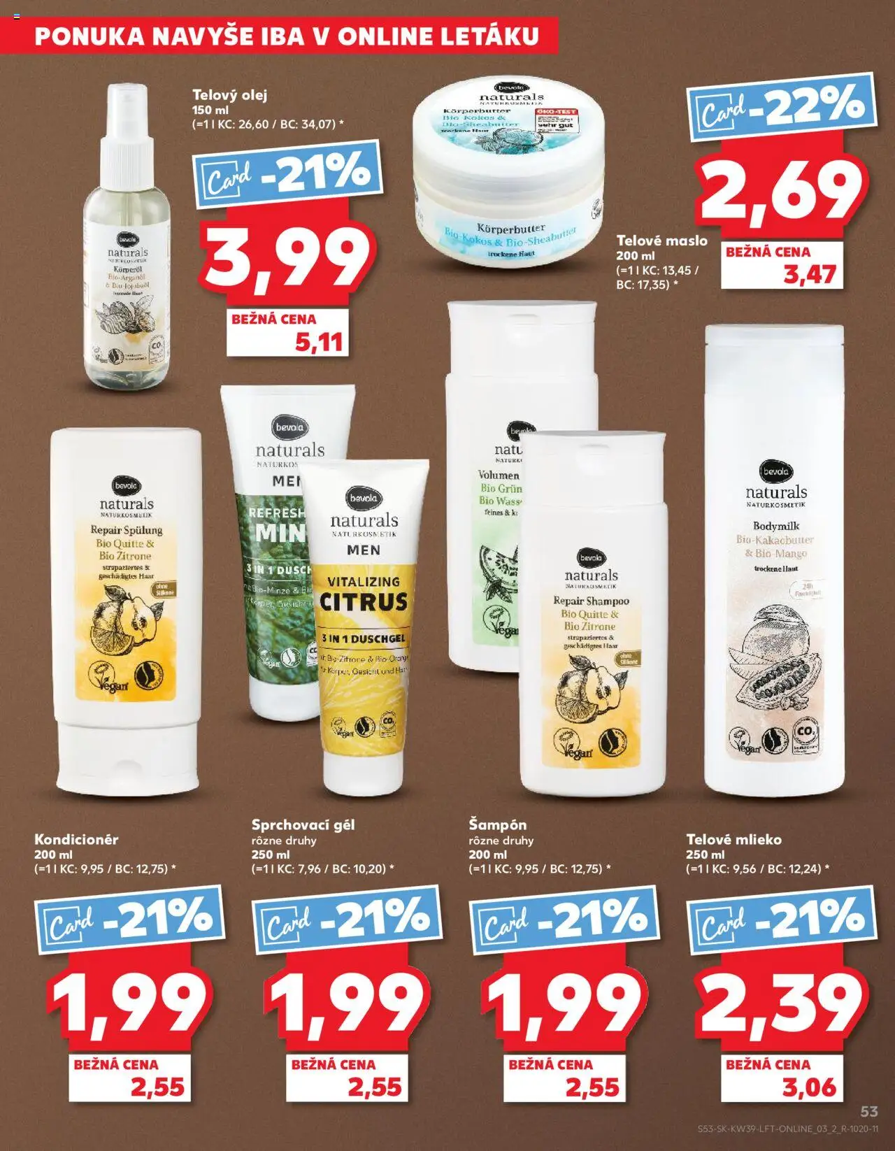 Nové Kaufland akcie – leták je platný od 25.09.2025 | Strana: 53 | Produkty: Maslo, Kondicionér, Telové mlieko, Mango