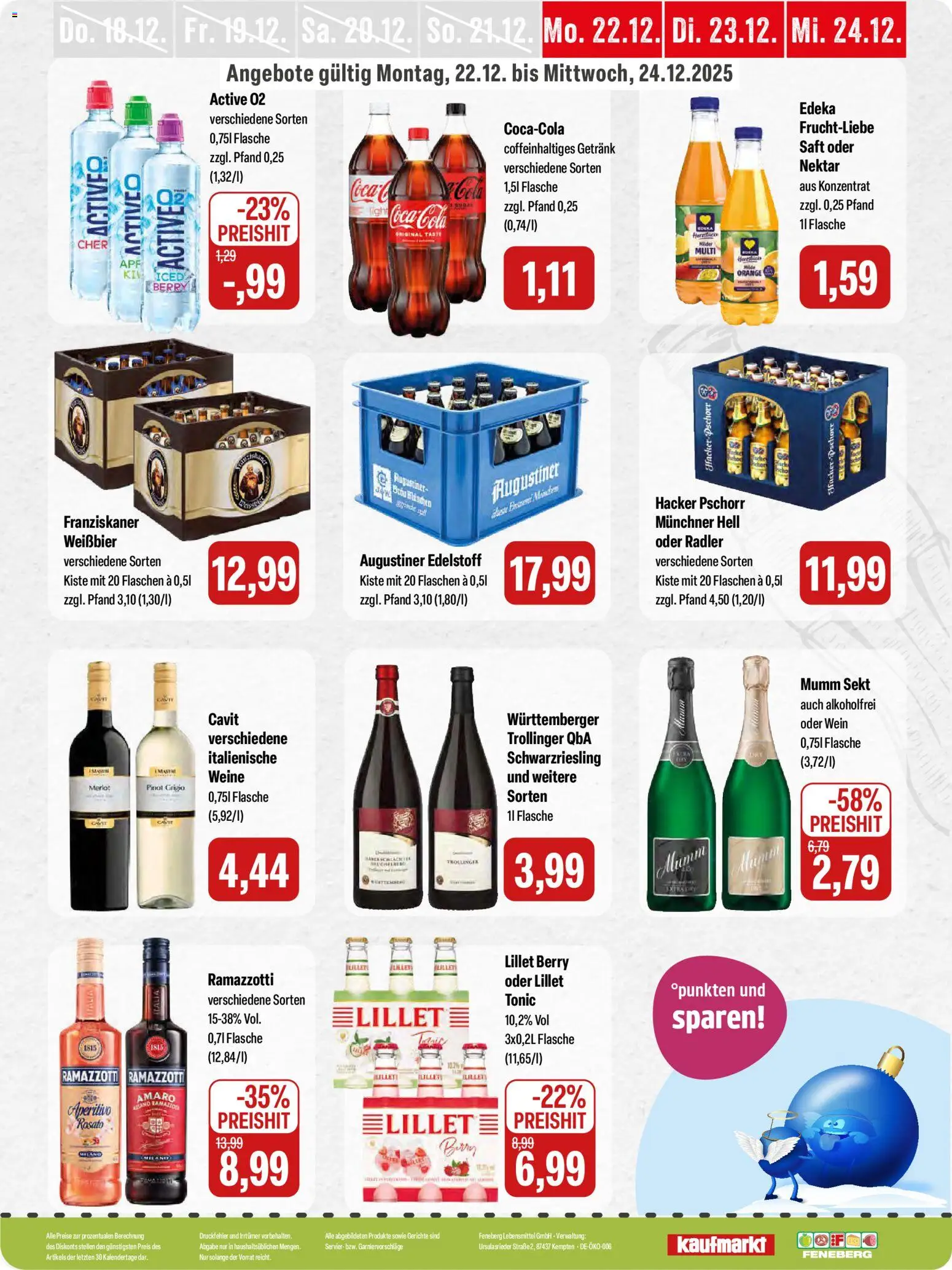 Feneberg Angebote – gültig ab 18.12.2025 | Seite: 32 | Produkte: Sekt, Lillet, Radler, Wein