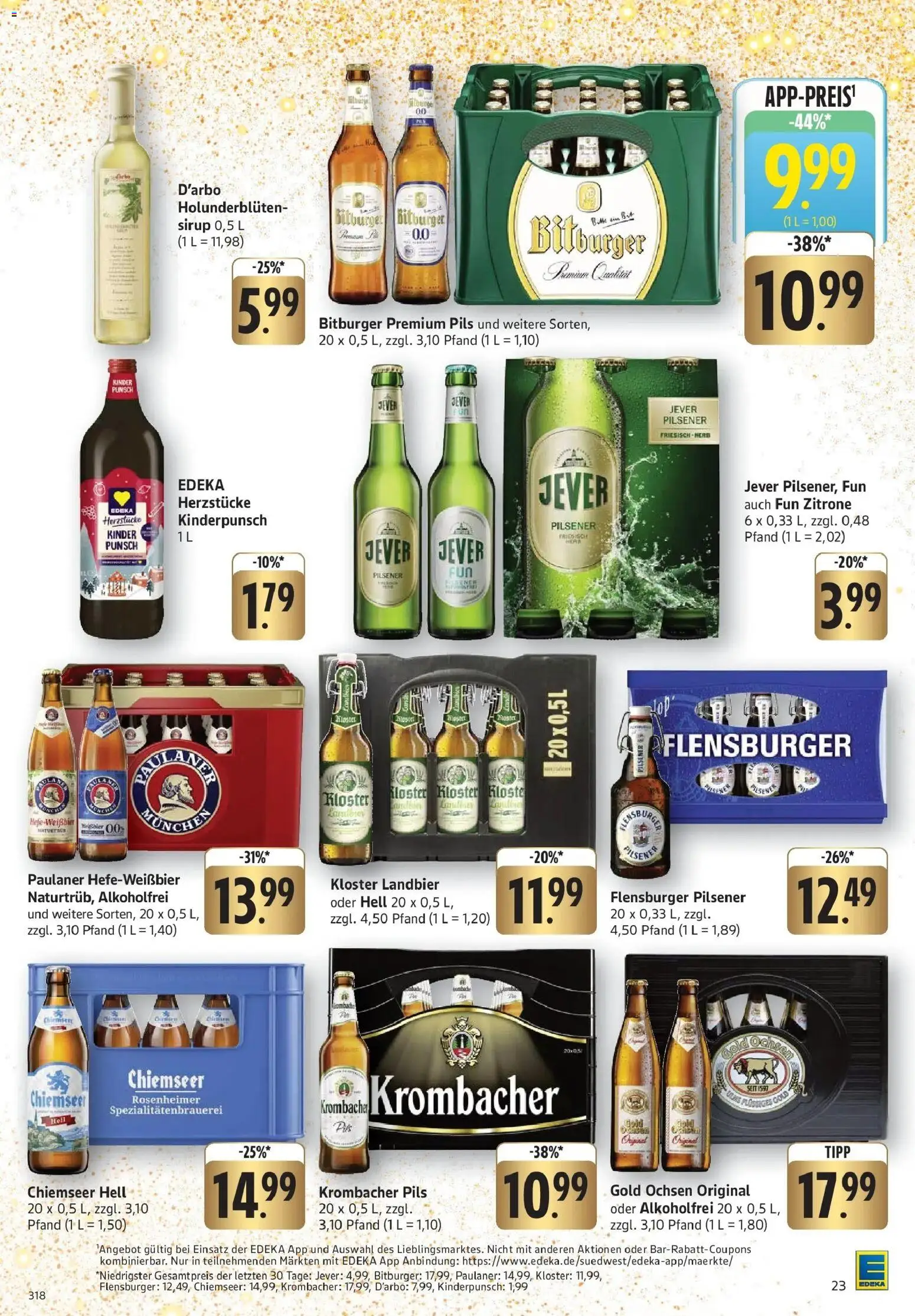 Edeka prospekt Göppingen	 – gültig ab 15.12.2025 | Seite: 23 | Produkte: Bitburger, Pils, Flensburger, Jever