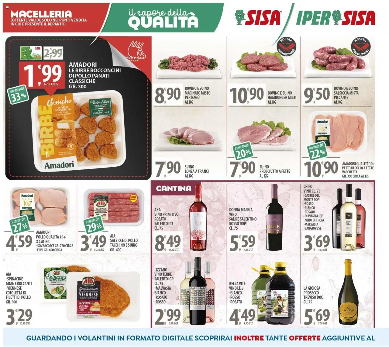 Volantino SISA del 23.09.2025 | Pagina: 4 | Prodotti: Tacchino, Spinaci, Ragú, Macinato
