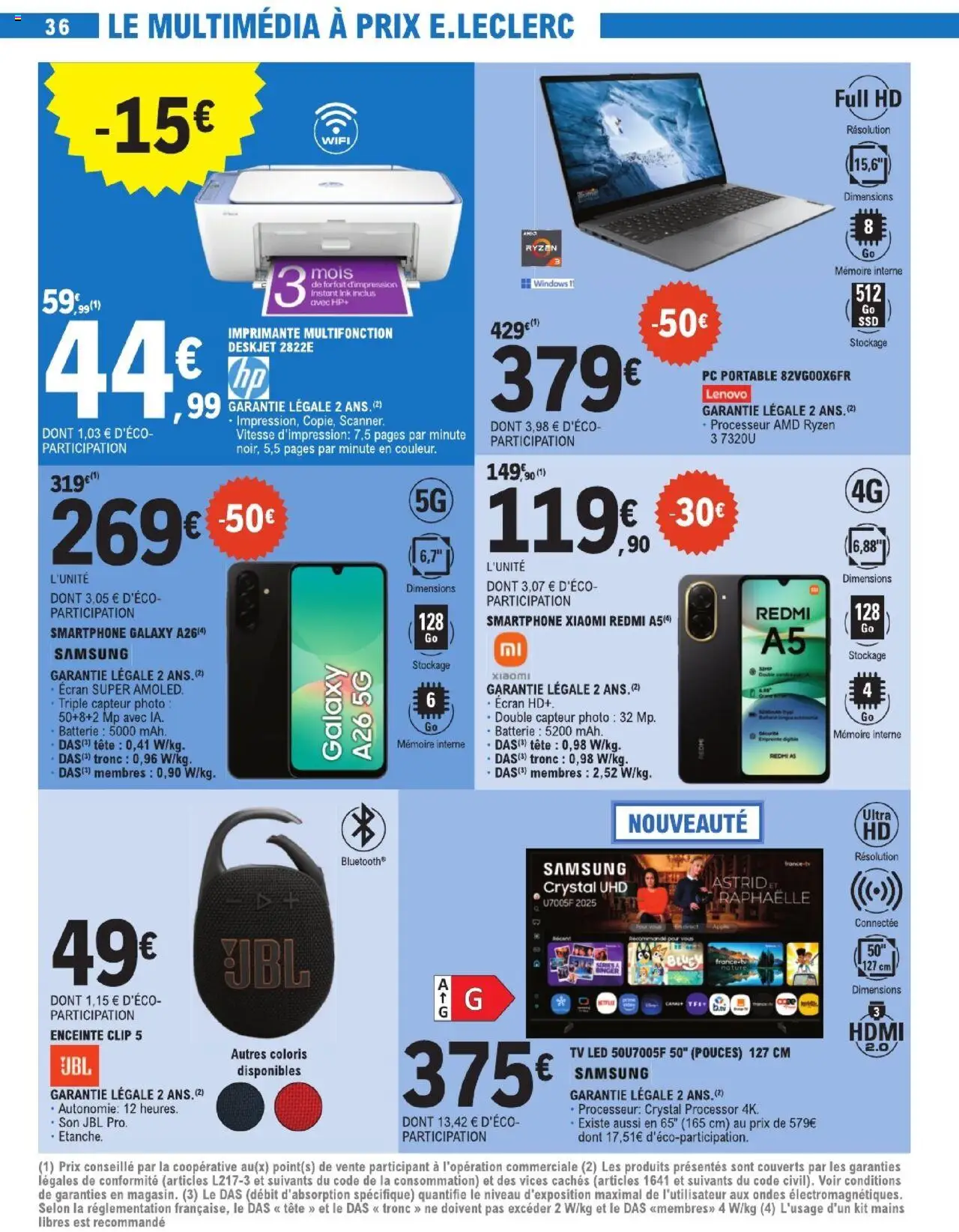  | Page: 36 | Produits: PC, Imprimante multifonction, PC portable, Batterie