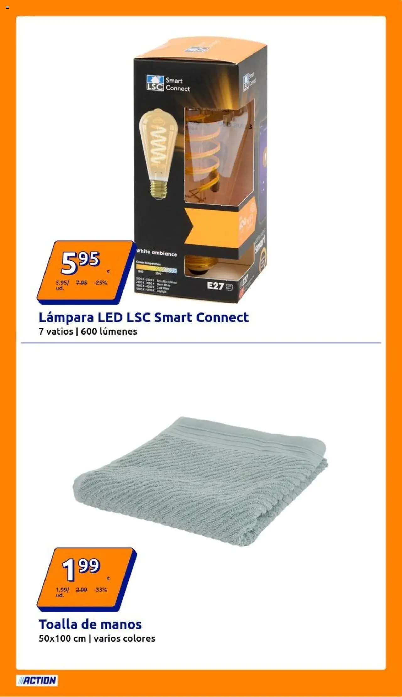 Action - Action ES week 42 2025 │ válido desde el 15.10.2025 | Página: 15 | Productos: Toalla de manos, Lámpara