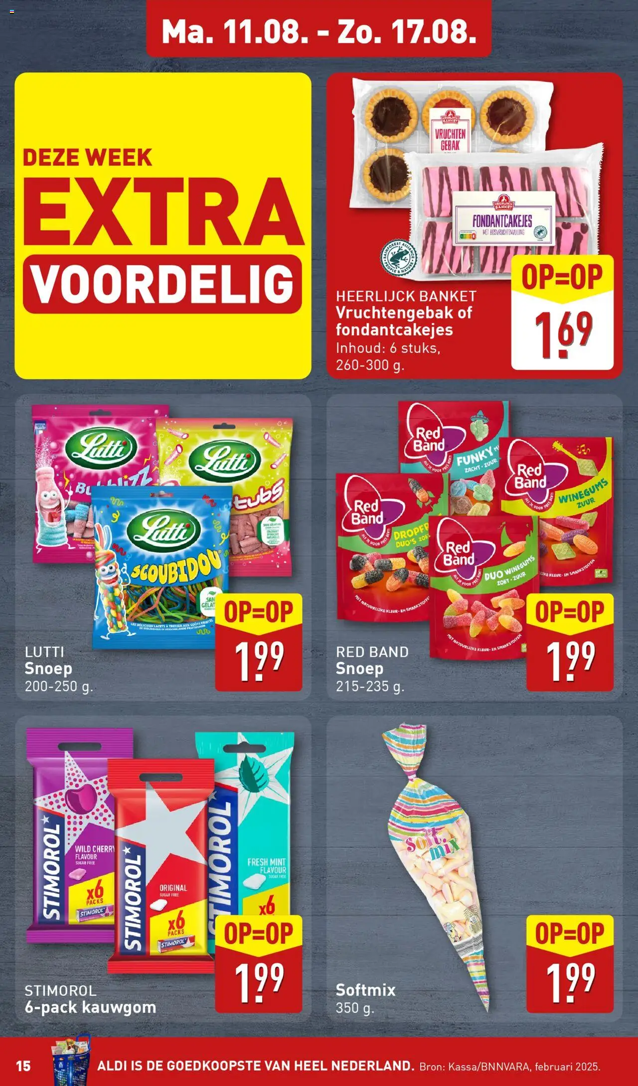 | Pagina: 15 | Producten: Snoep, Kauwgom, Pet, Gebak