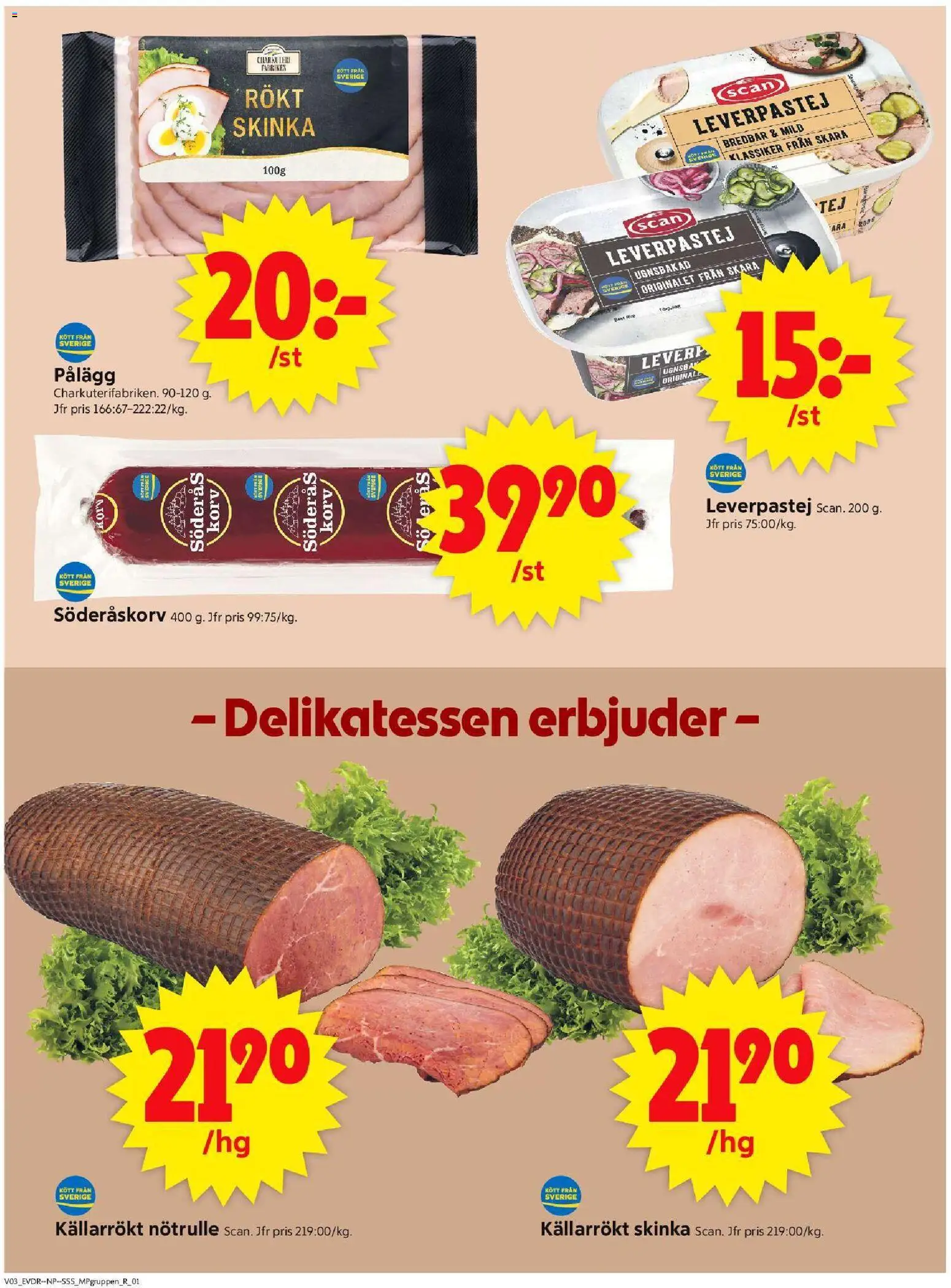 ICA Supermarket reklamblad aktuell från 12.01.2026 | Sida: 10 | Produkter: Leverpastej, Skinka