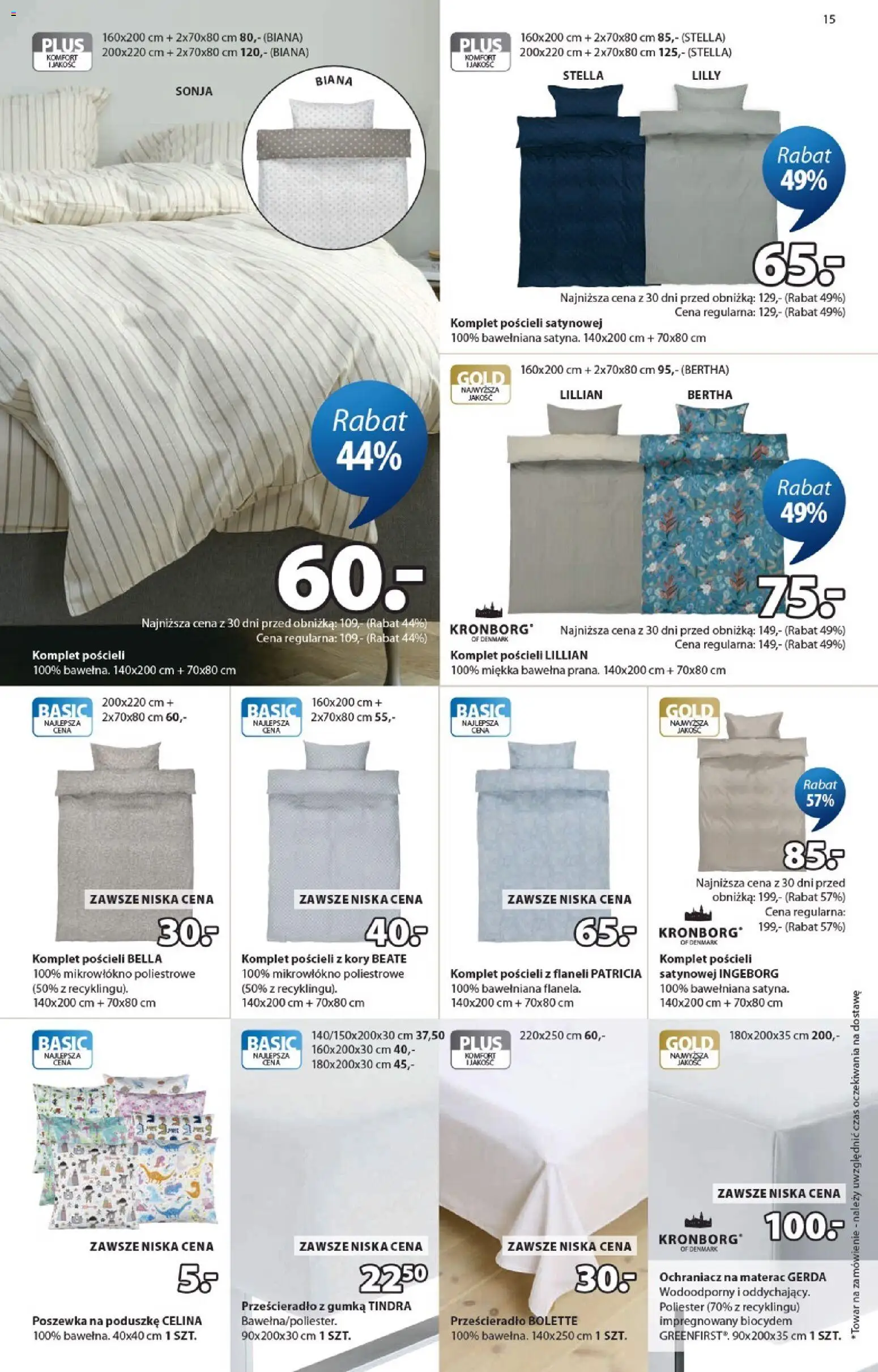 JYSK gazetka od 22.04.2026 | Strona: 15 | Produkty: Materac