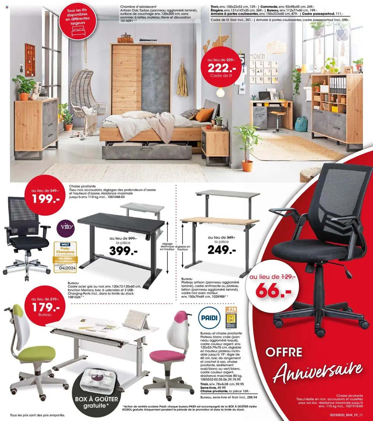  | Page: 11 | Produits: USB, Sommier, Portes, Literie