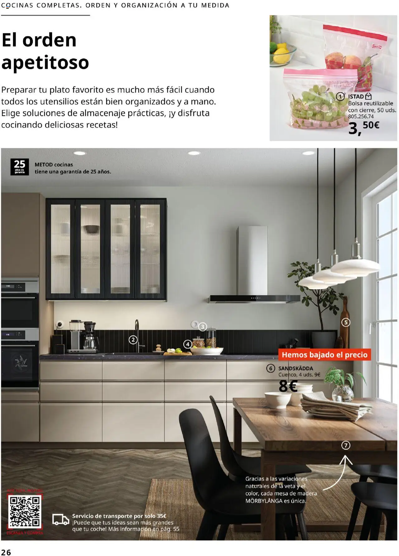Catálogo IKEA La vida comienza en la cocina │ válido desde el 18.09.2025 | Página: 26 | Productos: Bolsa, Almacenaje, Mesa