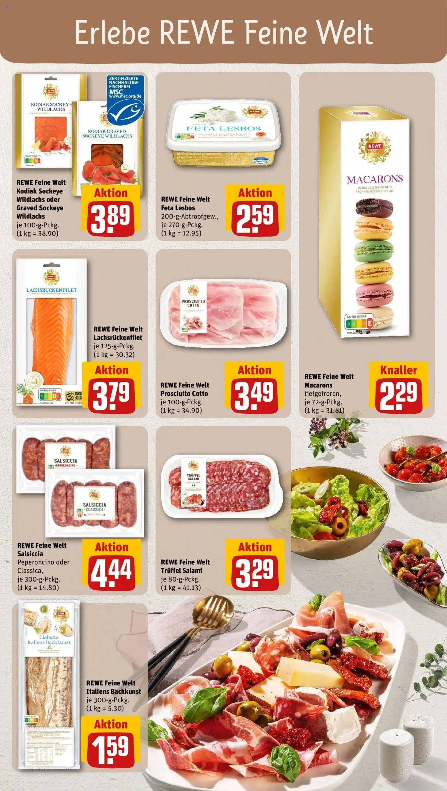 Rewe Prospekt Apensen	 – gültig ab 01.03.2026 | Seite: 21 | Produkte: Feta, Salami