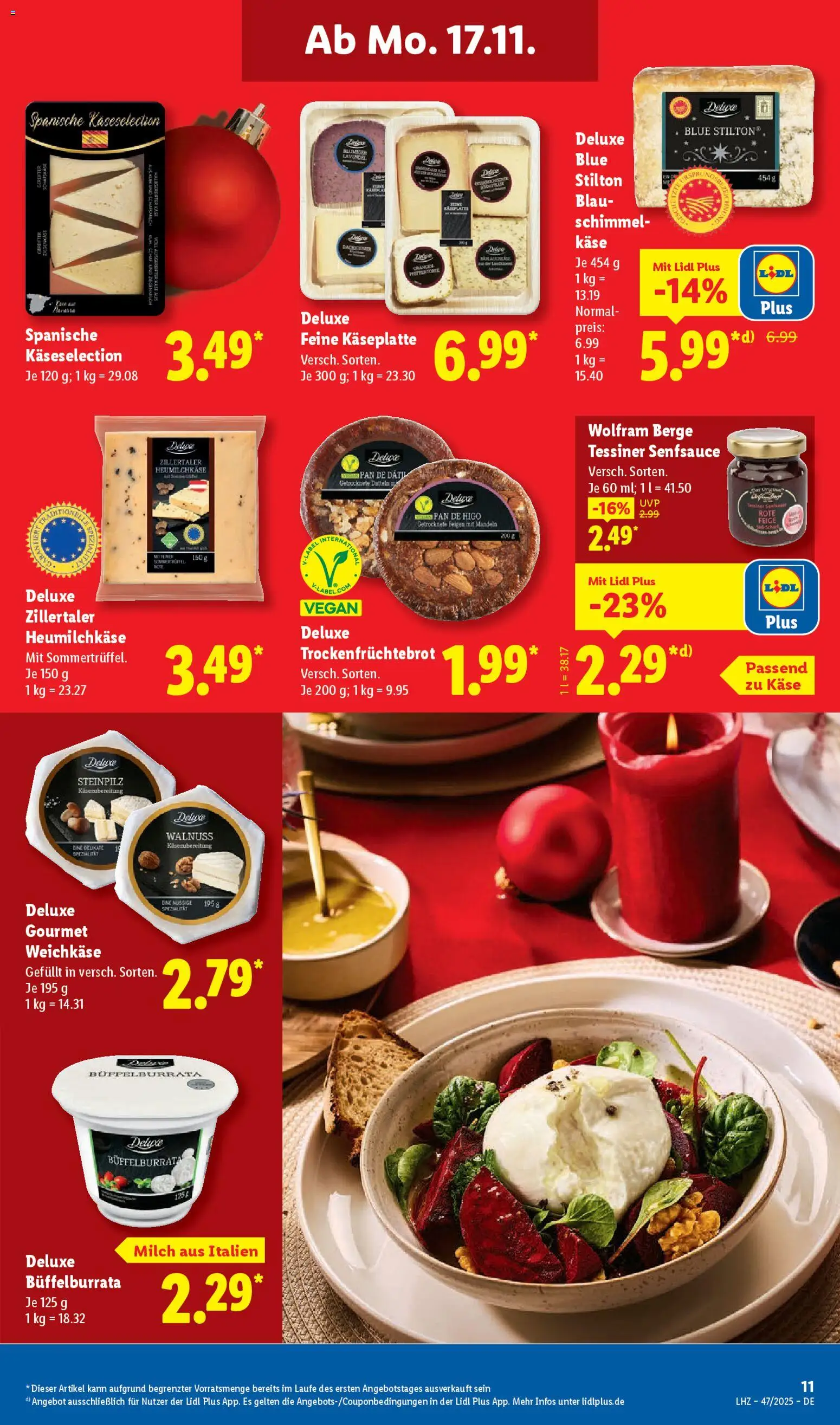 Lidl Prospekt Uffenheim – gültig ab 17.11.2025 | Seite: 15 | Produkte: Milch, Käse