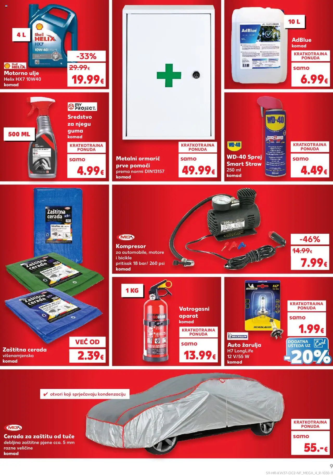 Kaufland katalog | vrijedi od 10.09.2025 | Stranica: 9 | Proizvodi: Motorno ulje, Ulje, WD-40, Kompresor