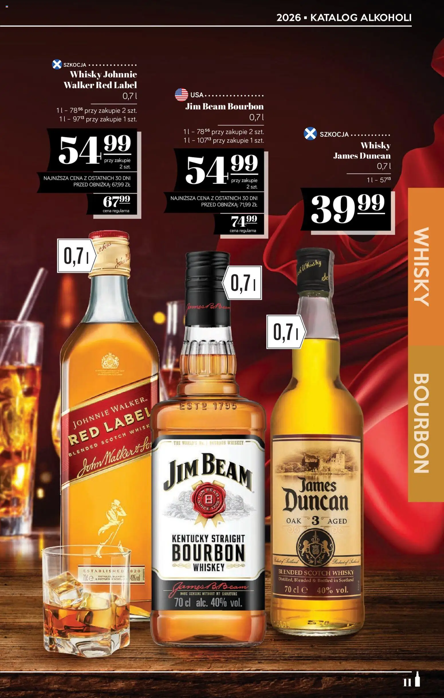 POLOmarket Katalog - Alkoholi od 19.02.2026 | Strona: 11 | Produkty: Bourbon, Jim Beam, Red label, Whisky