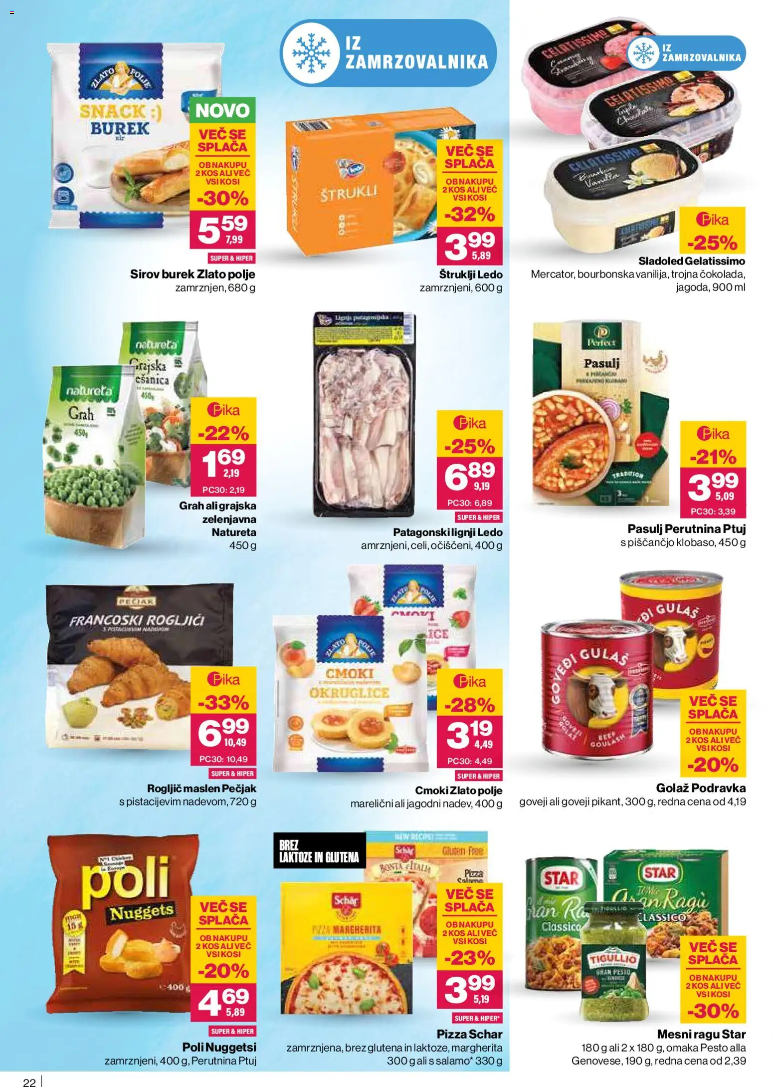 Novi Mercator katalog ponudbe – veljaven od 23.10.2025 | Stran: 22 | Izdelki: Štruklji, Kos, Omaka, Grah