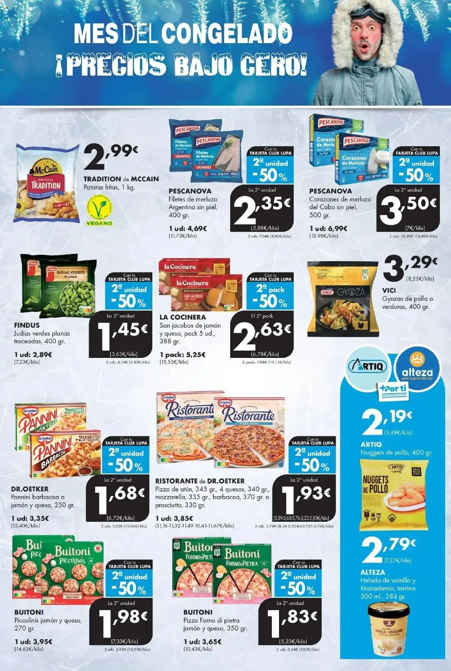 Lupa Supermercados - Tus vecinos de confianza │ válido desde el 05.03.2026 | Página: 9 | Productos: Pizza, Filetes de merluza, Barbacoa, Nuggets