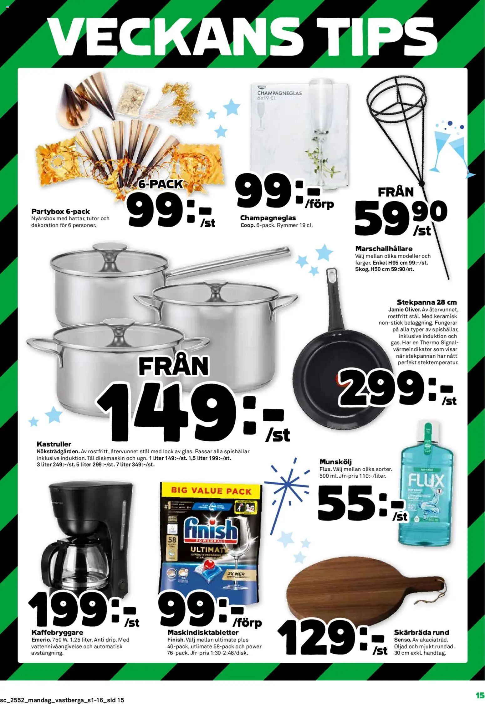 Jem & Fix reklamblad aktuell från 29.12.2025 | Sida: 15 | Produkter: Diskmaskin, Kaffebryggare, Munskölj, Stekpanna