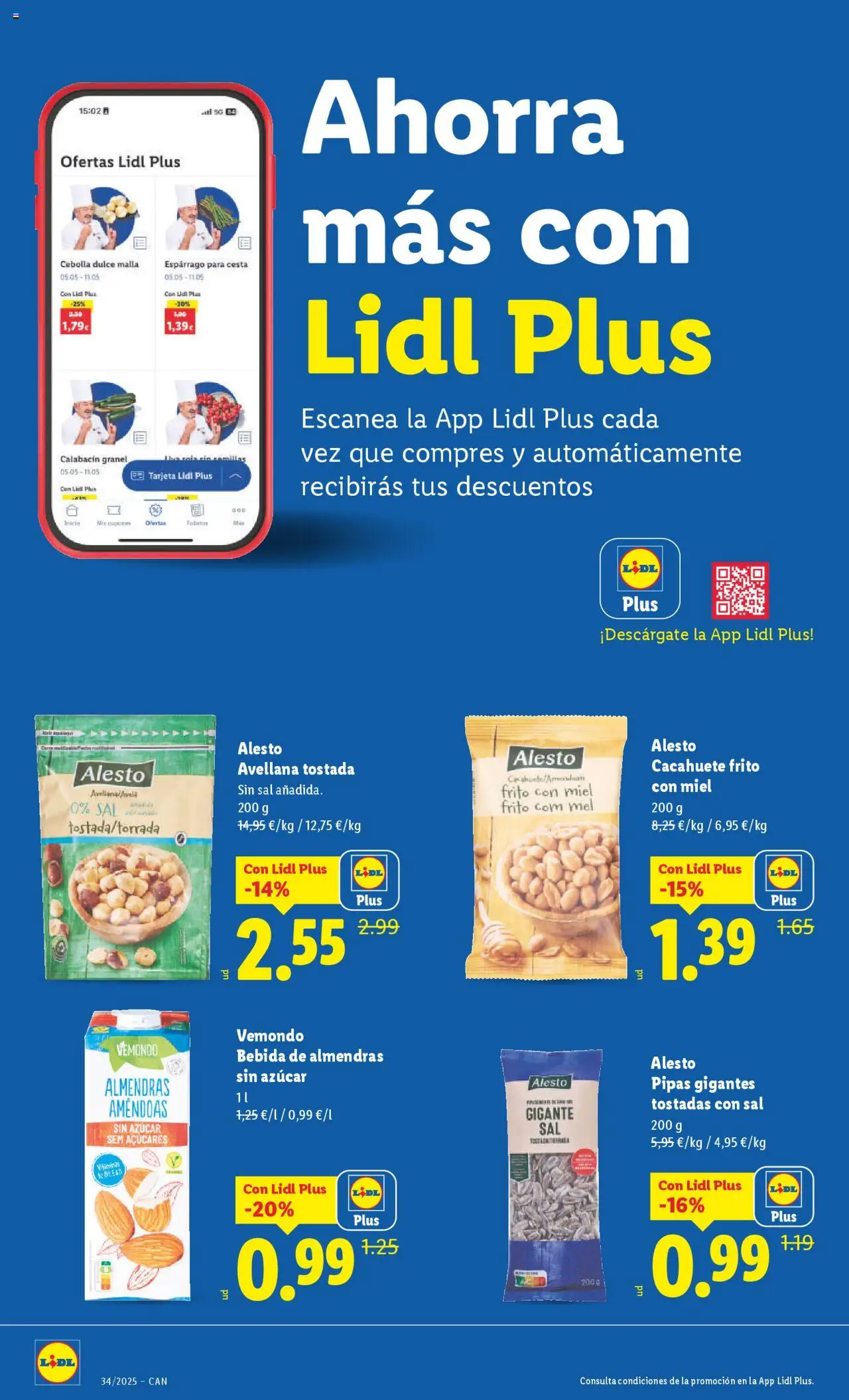 Lidl - Canarias │ válido desde el 18.08.2025 | Página: 20 | Productos: Calabacín, Ψηφιακή κάμερα, Παγωμένο τσάι, Bebida de almendras
