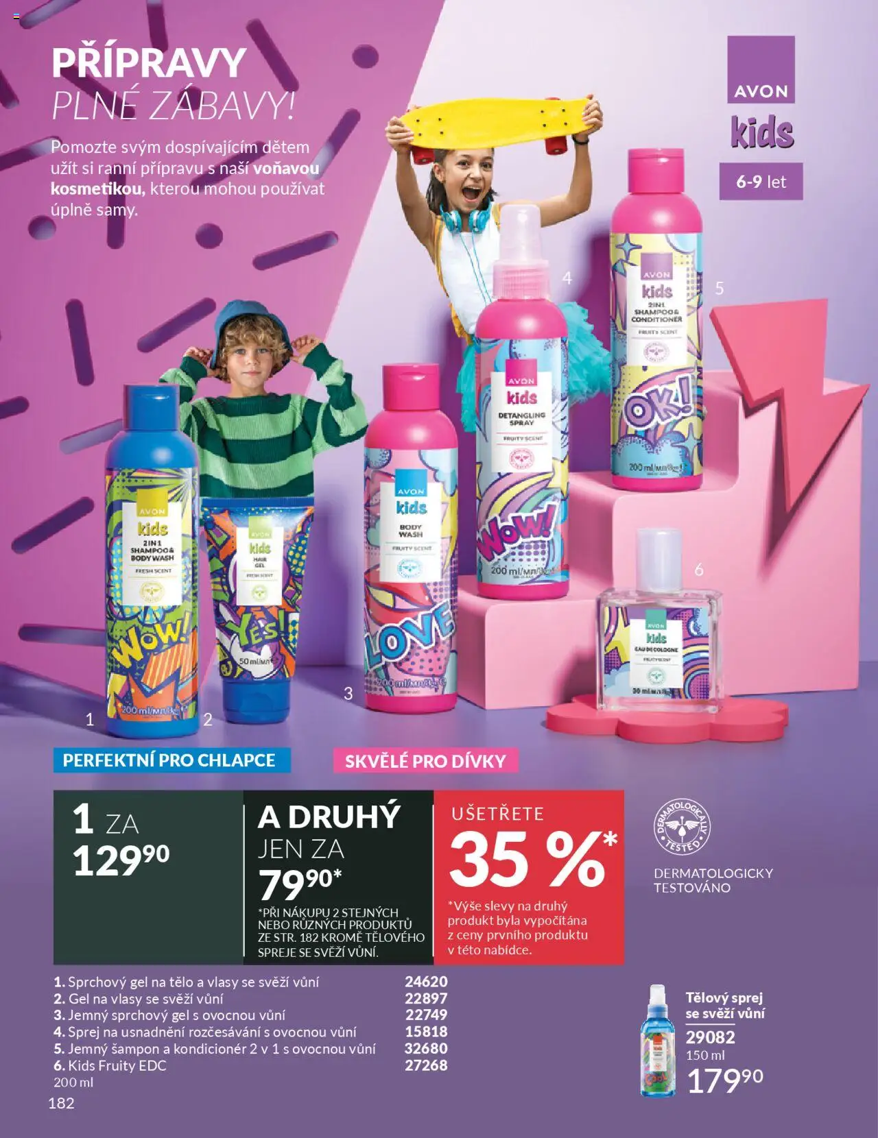 Avon katalog 9/2025 od 01.09.2025 | Strana: 184 | Produkty: Sprchový gel, Body, Šampon, Kondicionér