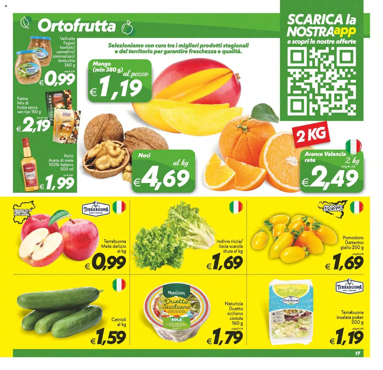 Volantino SuperConveniente del 28.04.2026 | Pagina: 17 | Prodotti: Mele, Arance, Fagioli, Aceto