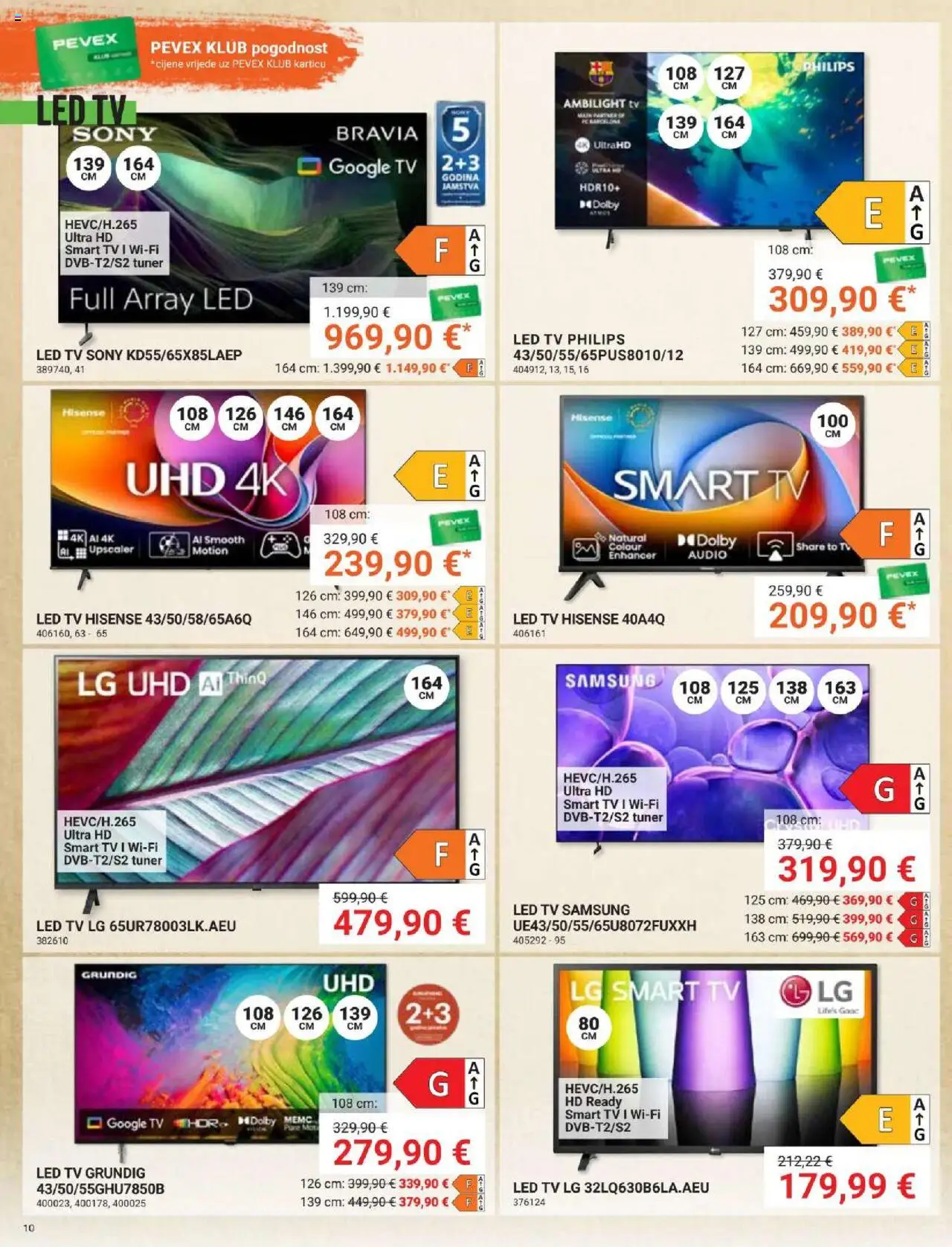 Pevex katalog | vrijedi od 25.09.2025 | Stranica: 10 | Proizvodi: Smart TV, Tv, Audio