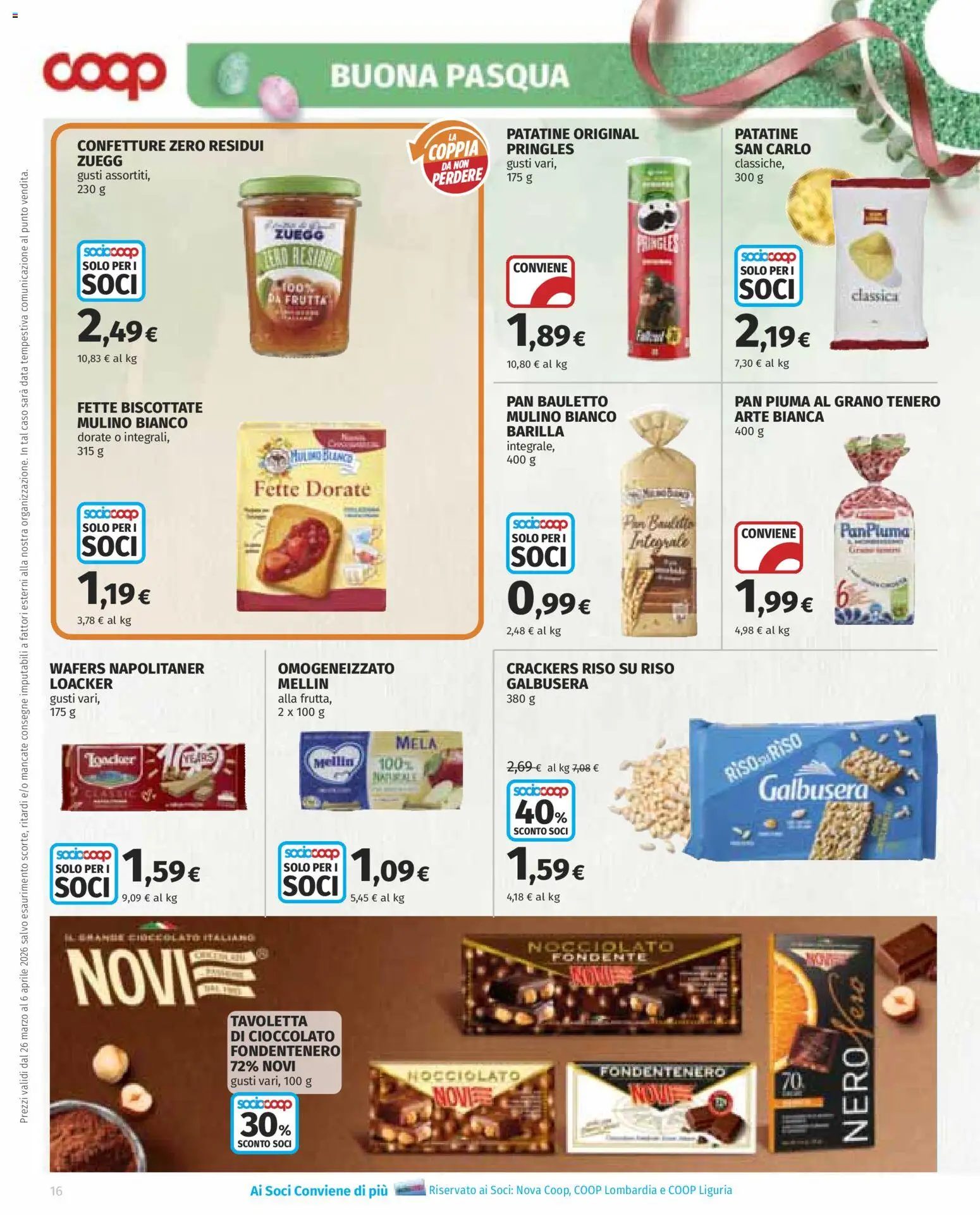 Volantino COOP del 26.03.2026 | Pagina: 16 | Prodotti: Riso, Patatine, Crackers, Data