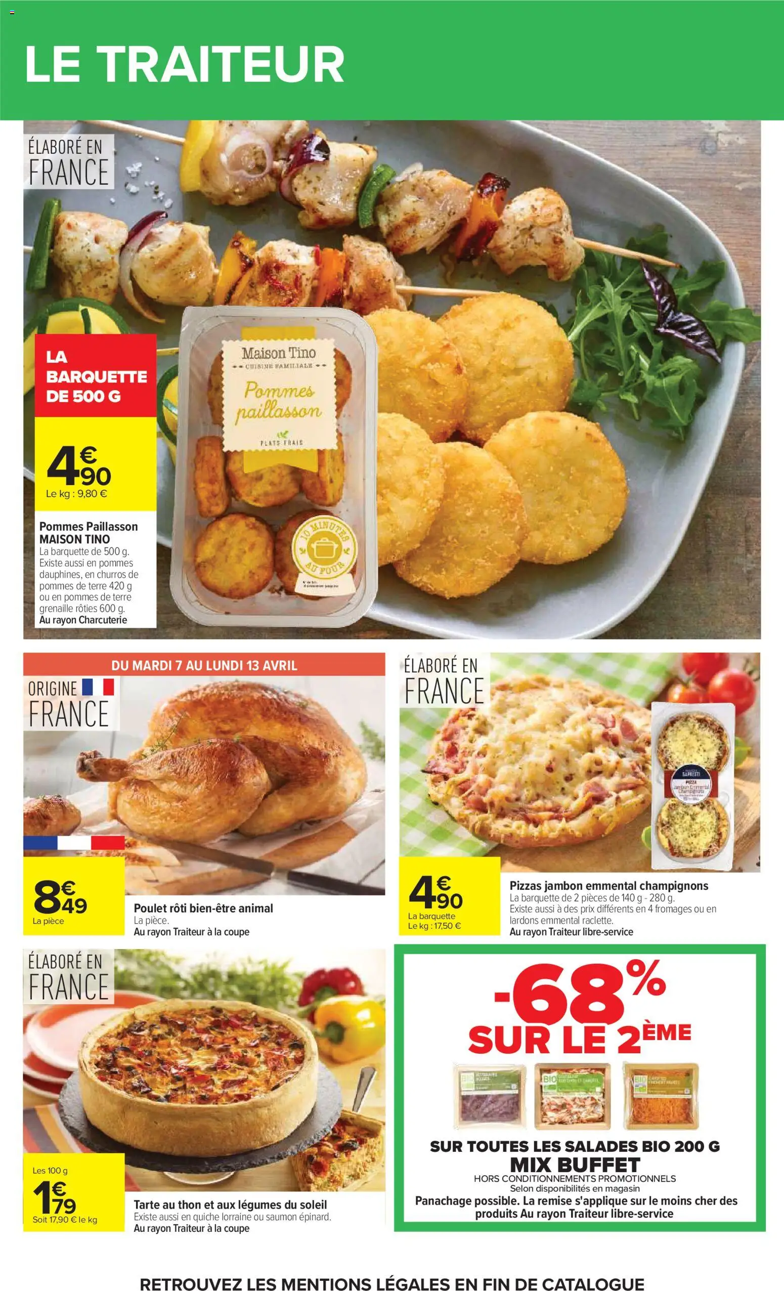 {H1} | Page: 29 | Produits: Lardons, Emmental, Thon, Pommes de terre