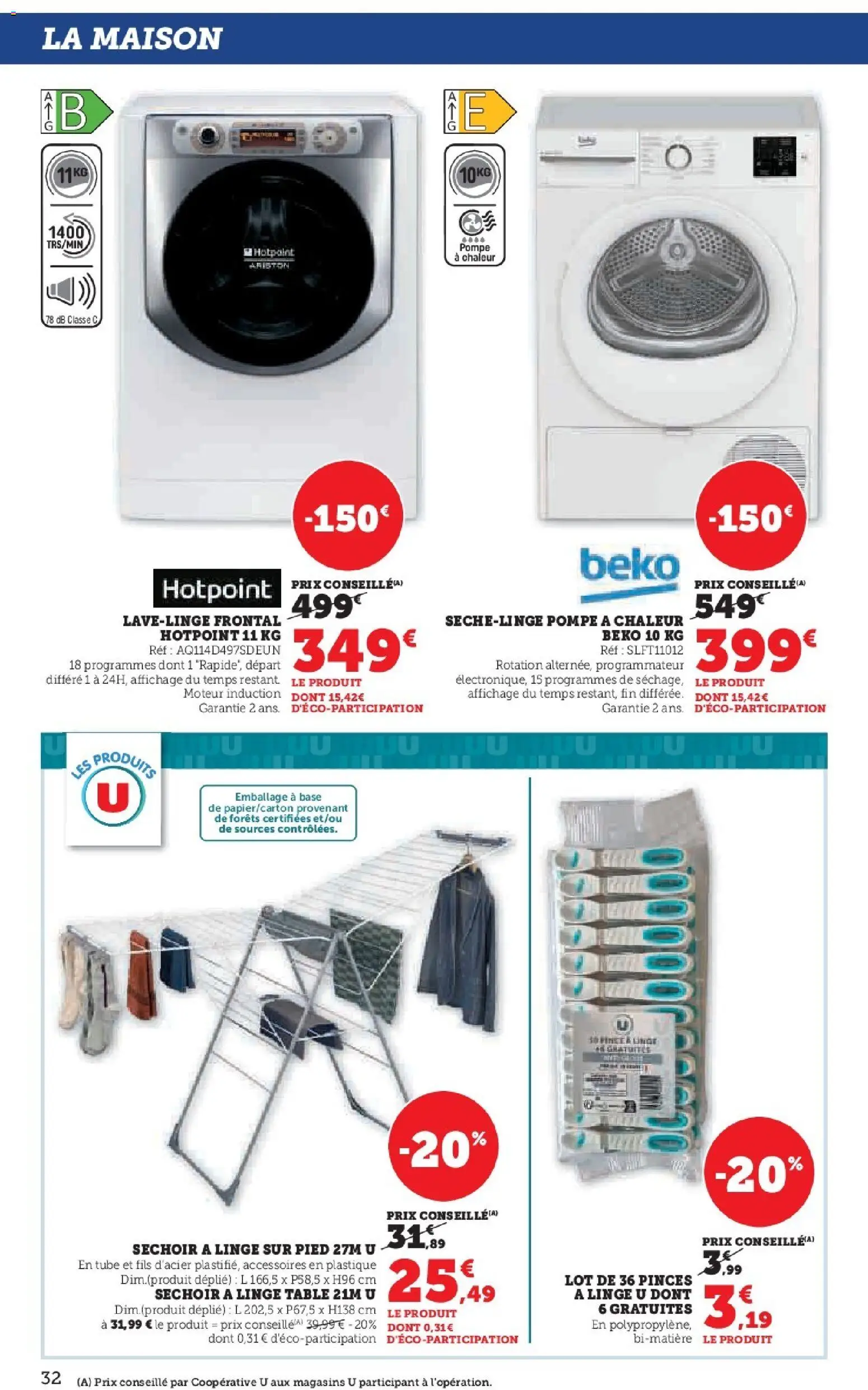 {H1} | Page: 32 | Produits: Pinces, Séchoir, Table, Sechoir à linge