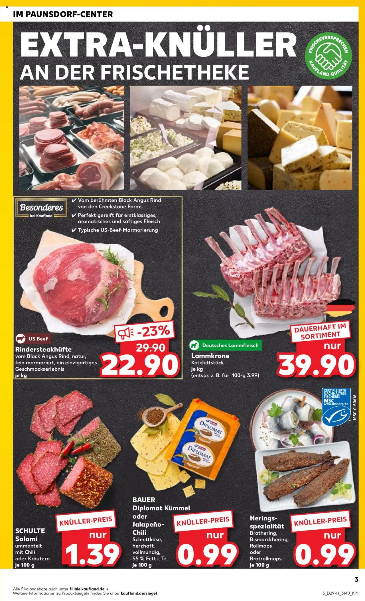 Kaufland prospekt Leipzig	 - gültig ab dem 17.07.2025 | Seite: 3 | Produkte: Chili, Salami, Steak, Fleisch