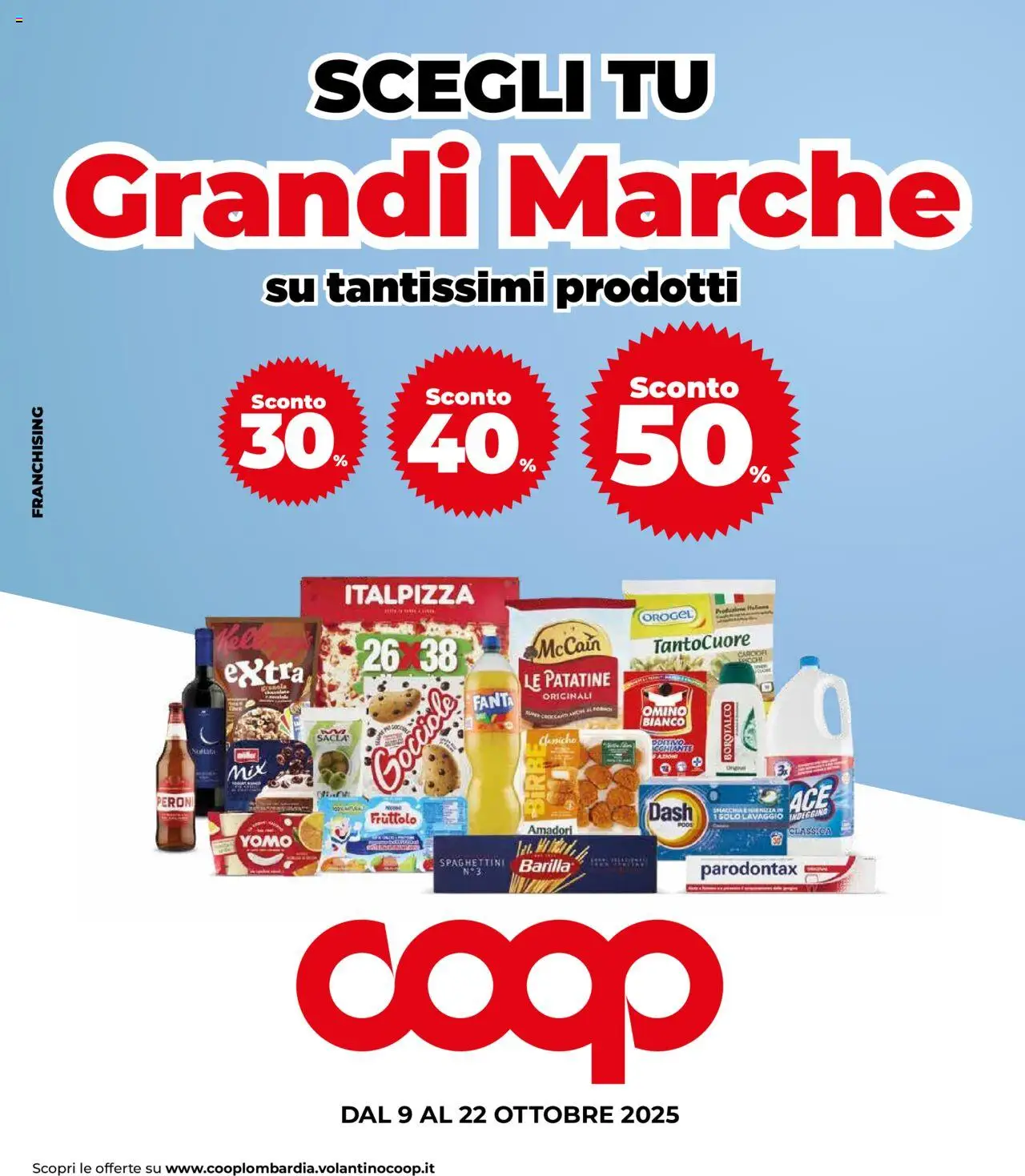 Volantino COOP del 09.10.2025 | Pagina: 1 | Prodotti: Patatine, Carciofi, Fanta
