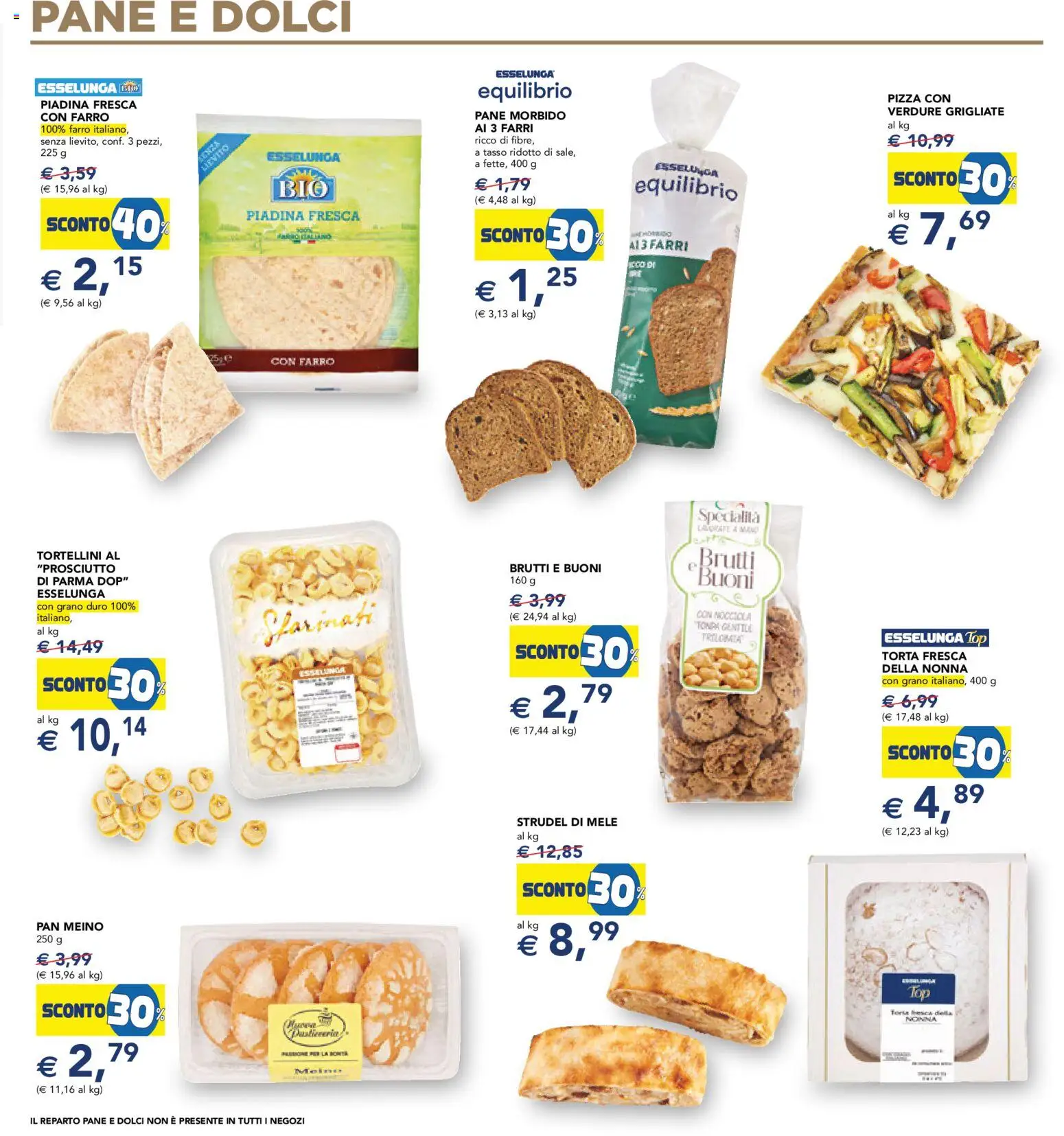 Volantino Esselunga S del 15.01.2026 | Pagina: 20 | Prodotti: Pane, Pizza, Verdure, Torta