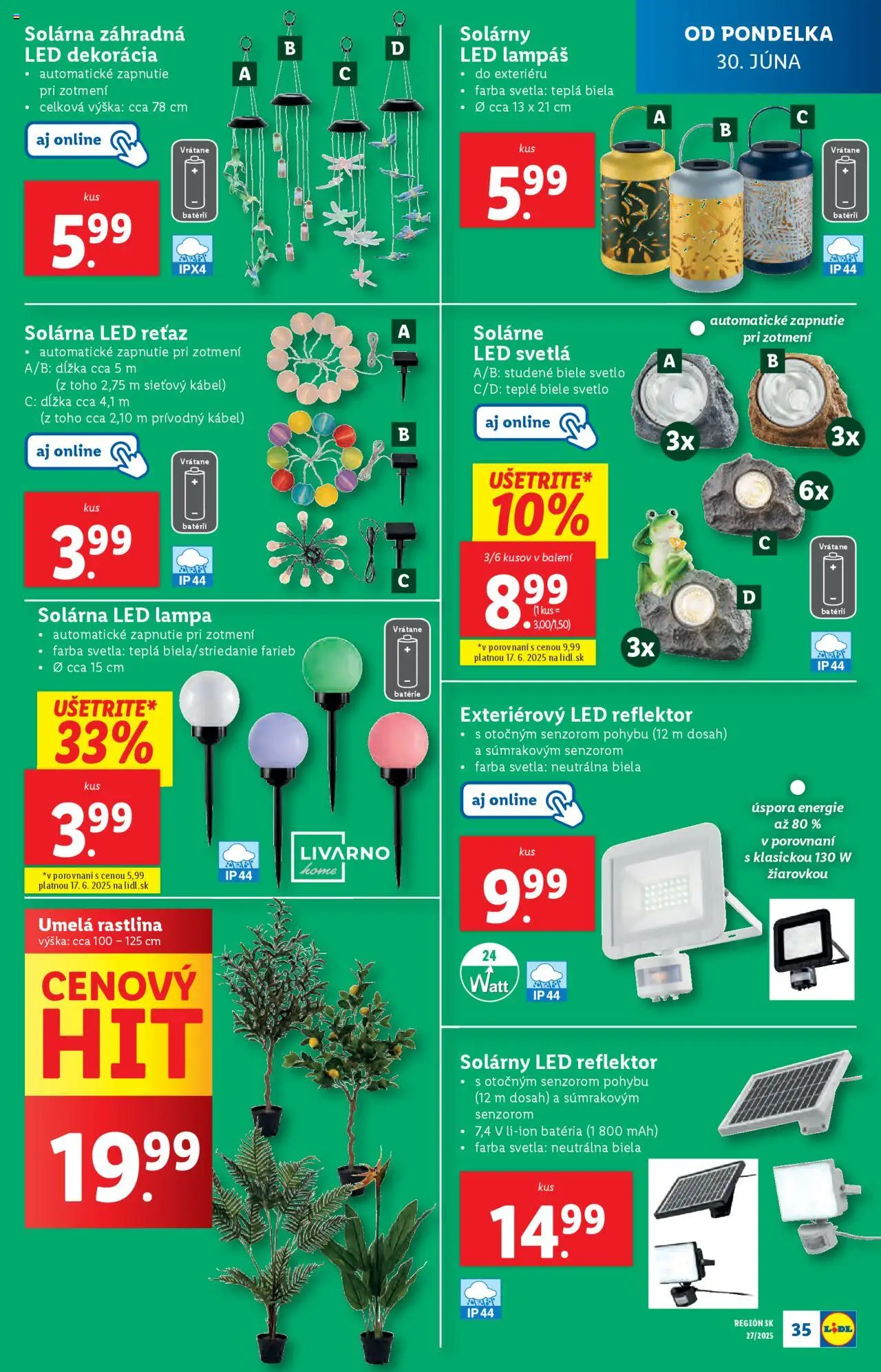 Lidl leták │ platný od 30.06.2025 | Strana: 45 | Produkty: Led reflektor, Reflektor, Led svetlá, Lampa