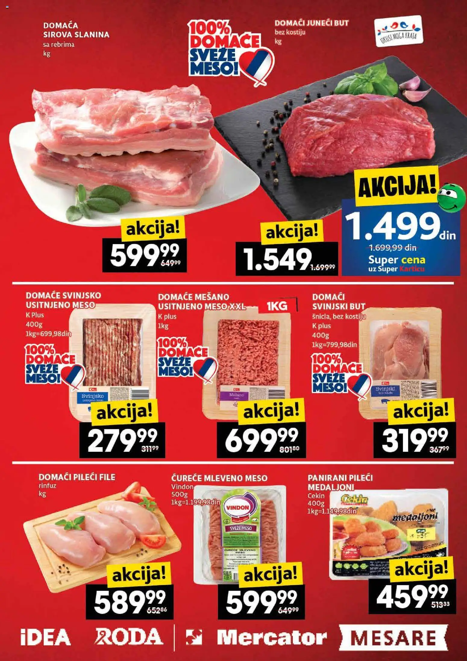 Roda katalog - važi od 23.10.2025 | Strana: 5 | Proizvode: Juneći but, Mleveno meso, Sirova slanina, Svinjski but