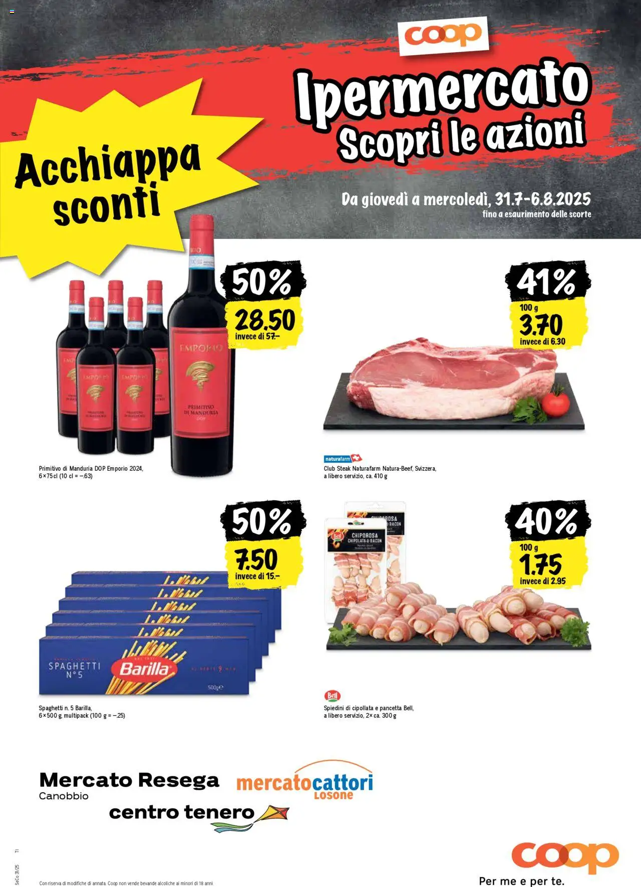 Coop - Una settimana di azioni ab 31.07.2025 | Seite: 21 | Produkte: Barilla
