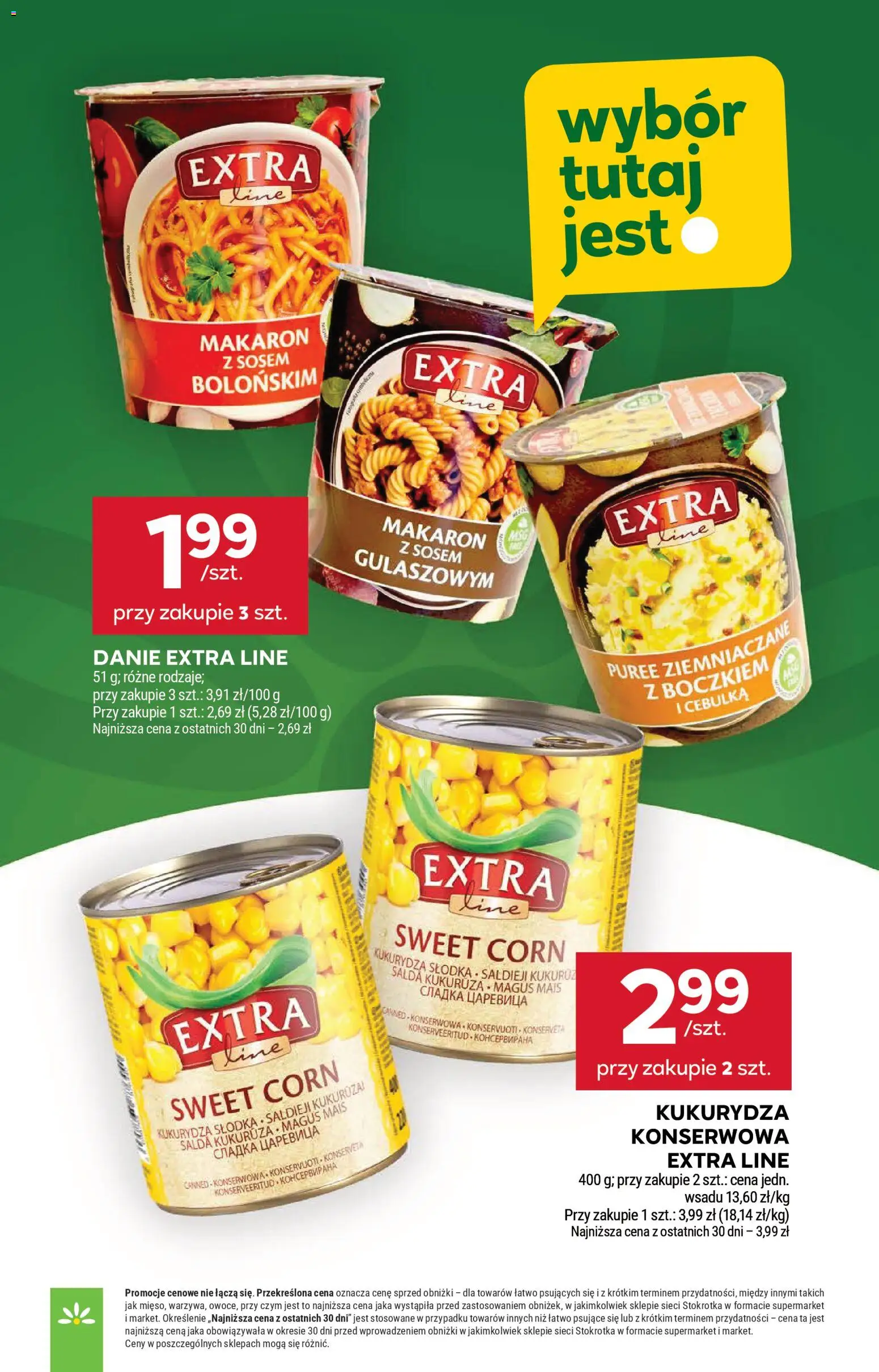 Stokrotka Gazetka od 23.10.2025 | Strona: 21 | Produkty: Puree ziemniaczane, Stokrotka, Kukurydza słodka, Makaron