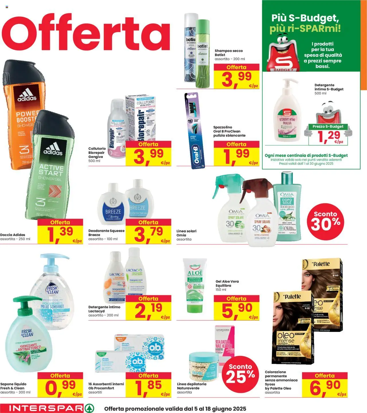 Volantino Interspar del 05.06.2025 | Pagina: 26 | Prodotti: Sapone, Detergente intimo, Aloe vera, Doccia