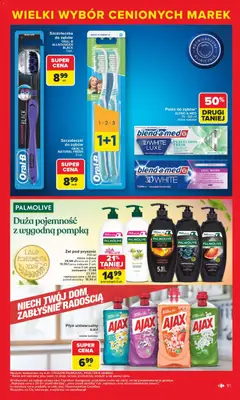 Pogląd oferty "Carrefour Gazetka - Markowe atrakcje cenowe" - ważna od 27.10.2025 | Strona: 53 | Produkty: Prysznic, Body, Żel pod prysznic, Pasta do zębów