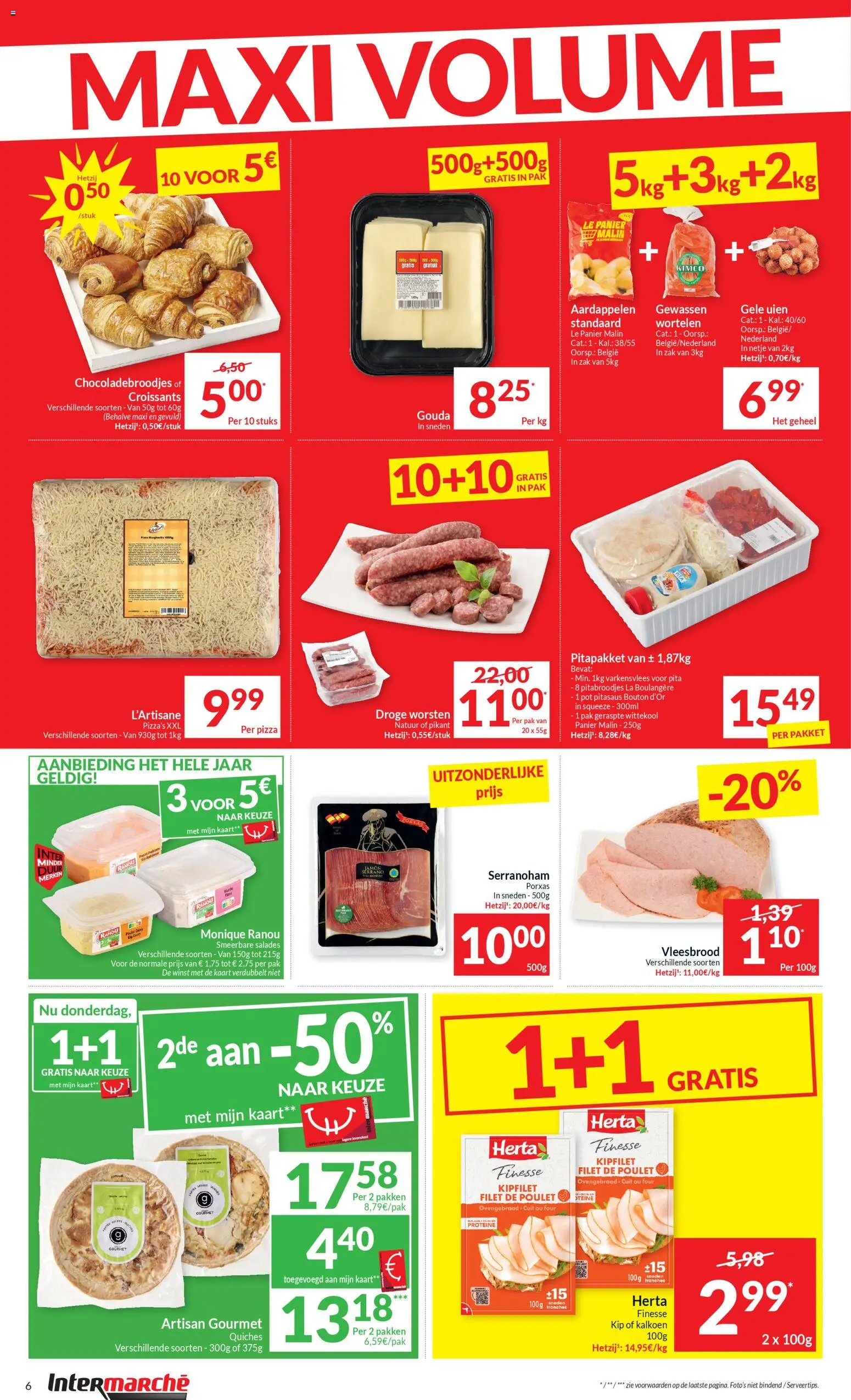 {H1} | Pagina: 6 | Producten: Salades, Zak, Kip, Kaart