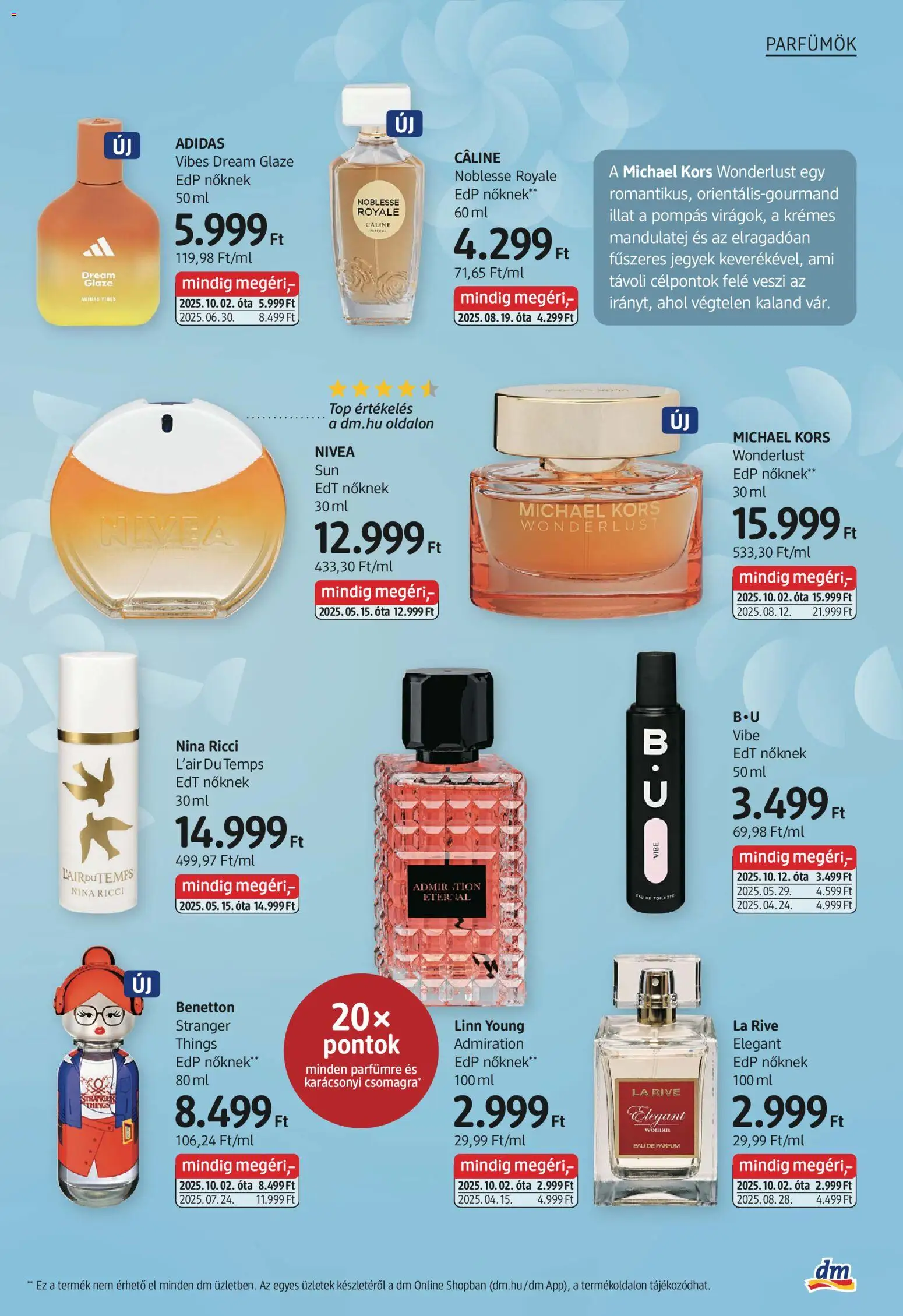 DM Drogerie Markt akciós ujság - amely érvényes a következő dátumtól: 30.10.2025 | Oldal: 7 | Termékek: Mandulatej, Parfüm, Parfumok