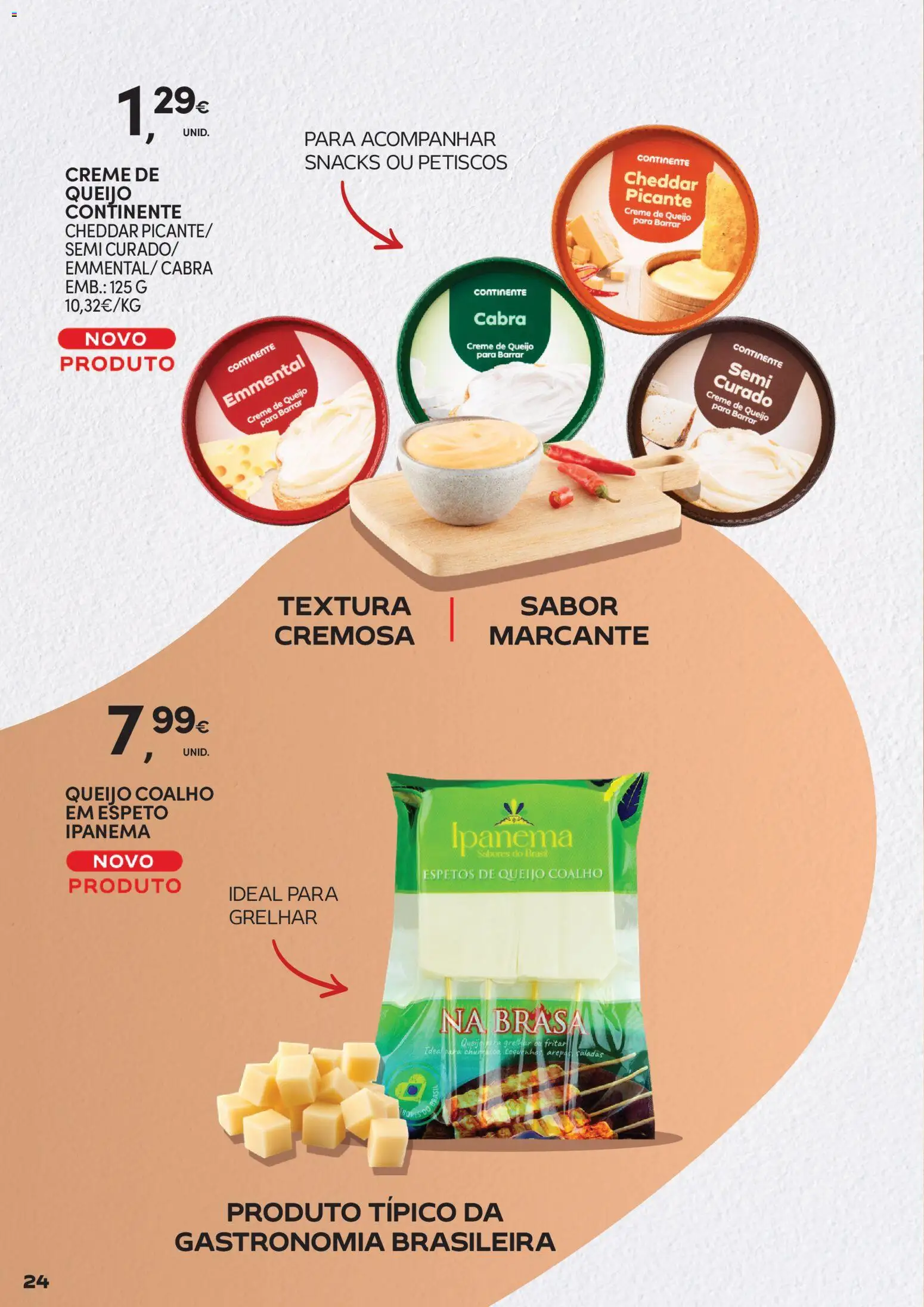 Continente - Cabazes de Natal │ válido de 11.11.2025 | Página: 24 | Produtos: Saladas, Queijo, Cheddar, Creme