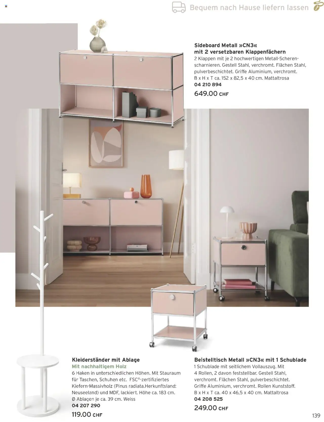 Tchibo Aktionen – gültig ab 10.10.2025 | Seite: 139 | Produkte: Kleiderständer, Sideboard, Beistelltisch