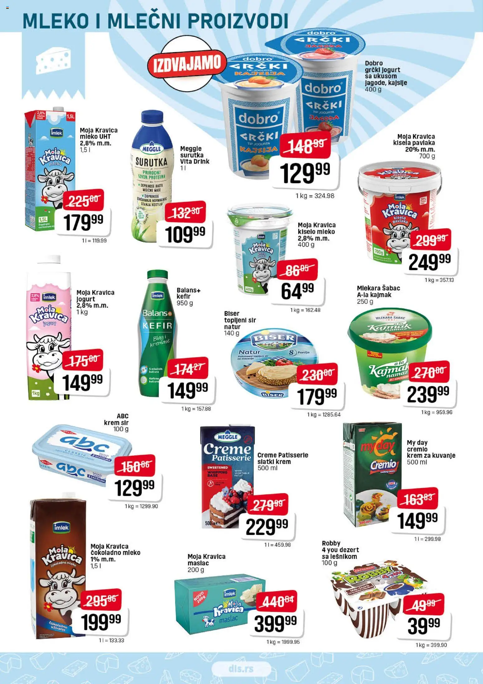 Super DIS katalog - važi od 29.01.2026 | Strana: 4 | Proizvode: Maslac, Čokoladno mleko, Mleko, Kajmak
