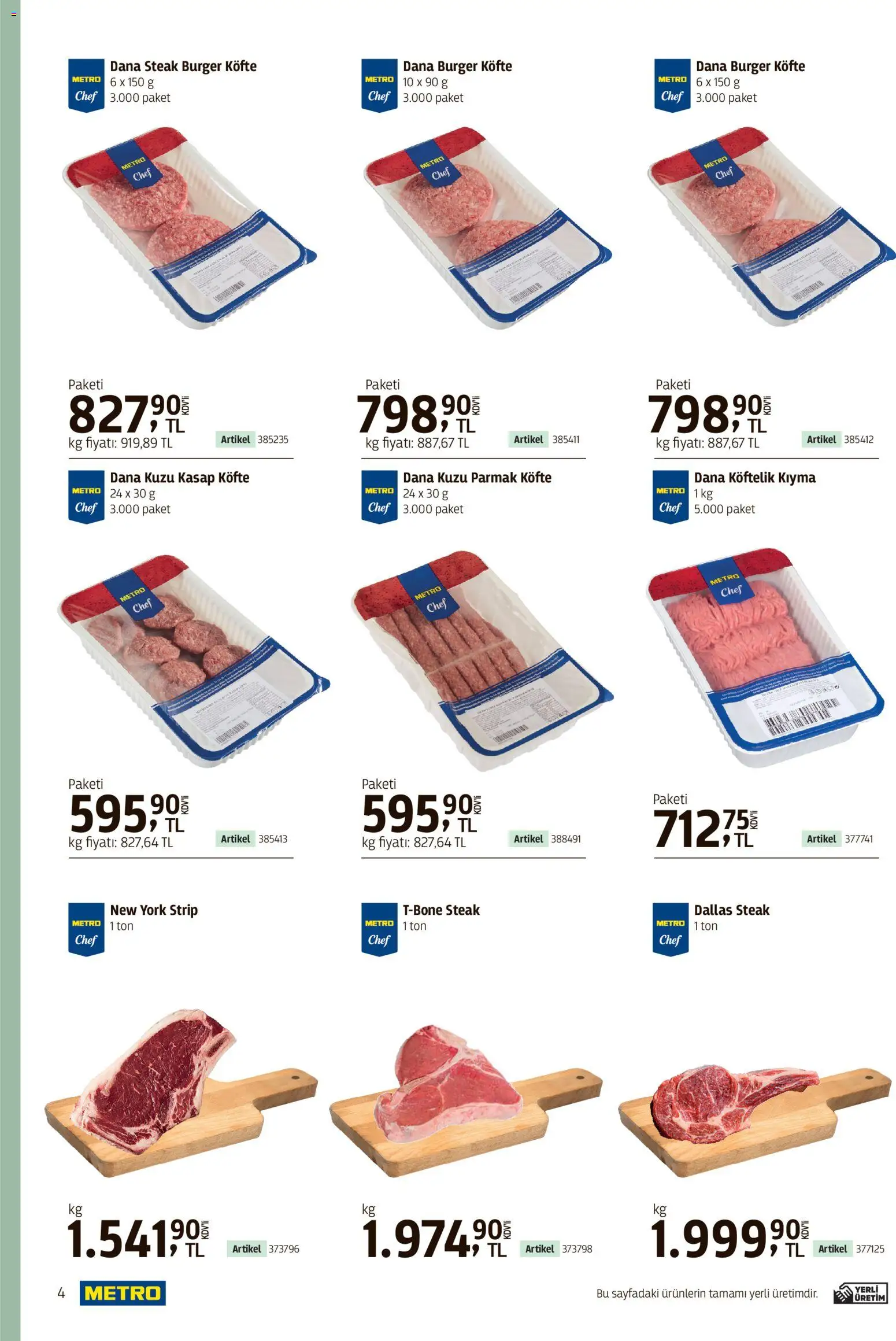 Metro - Kafeler & Pastaneler Kataloğu - 08.04.2026 tarihinden itibaren geçerlidir | Sayfa: 4 | Ürünler: Kıyma