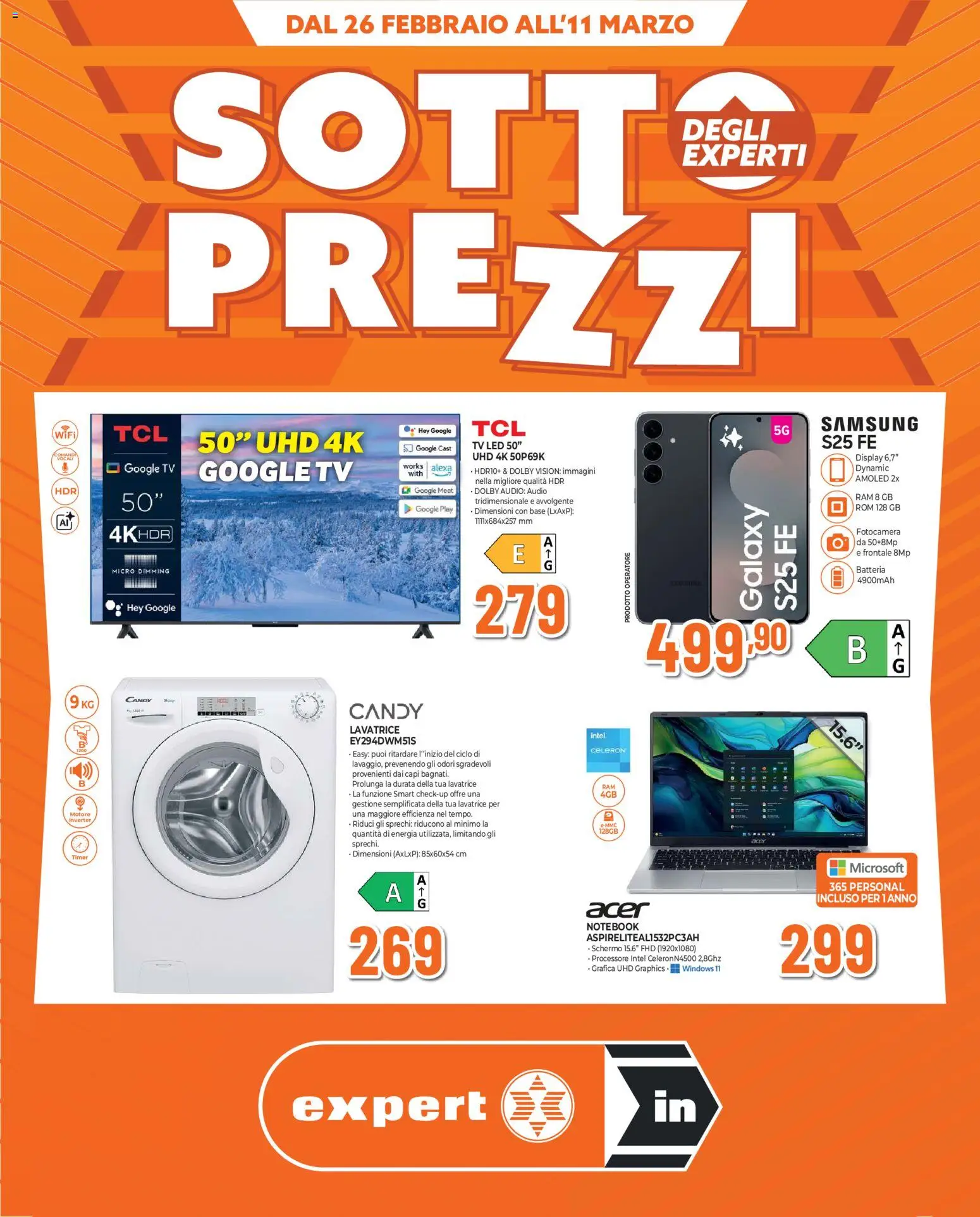 Volantino Ipercoop del 26.02.2026 | Pagina: 1 | Prodotti: Notebook, Lavatrice, Fotocamera, Samsung
