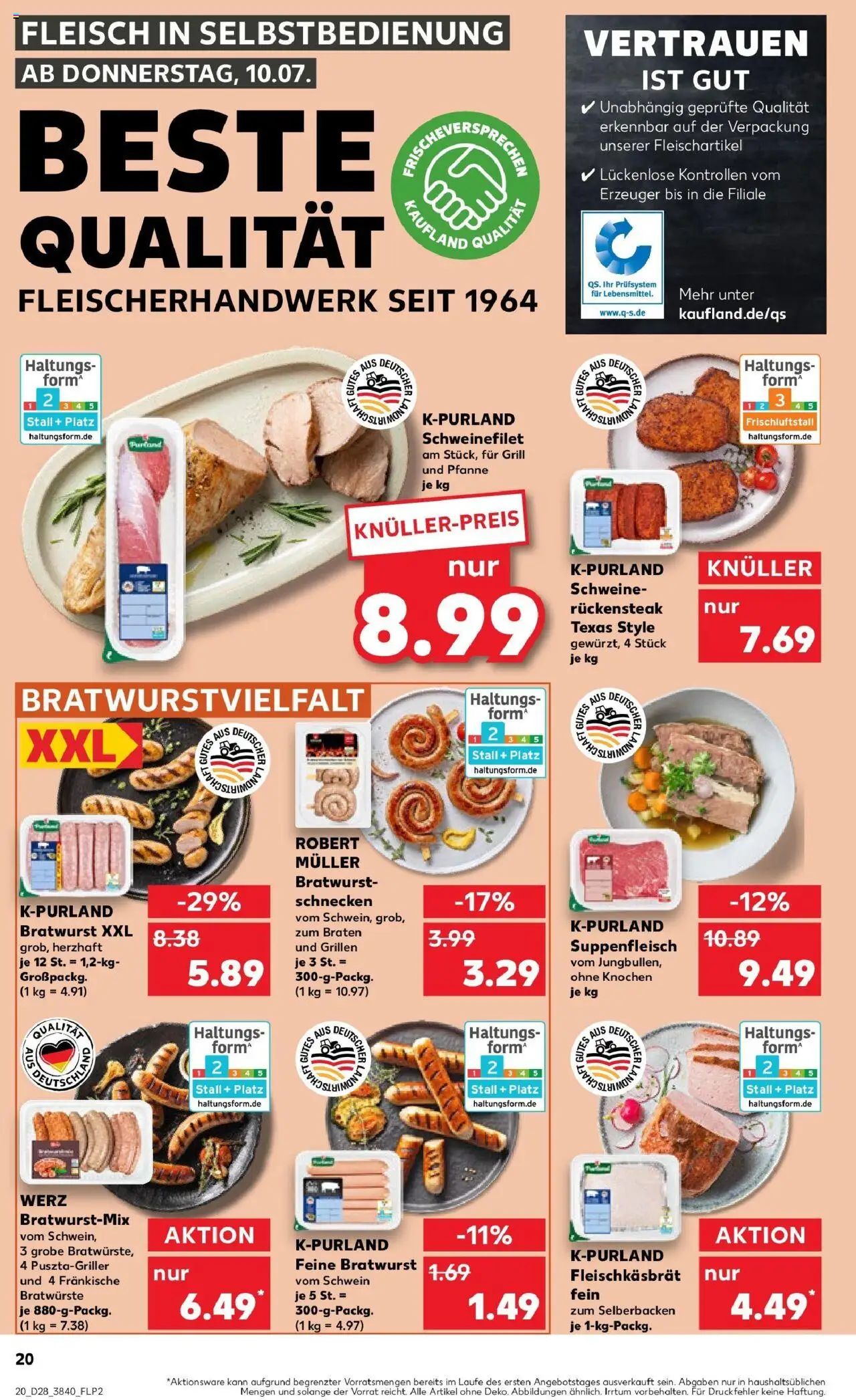 Kaufland prospekt Worms	 - gültig ab dem 09.07.2025 | Seite: 20 | Produkte: Grill, Schweinefilet, Steak, Fleisch