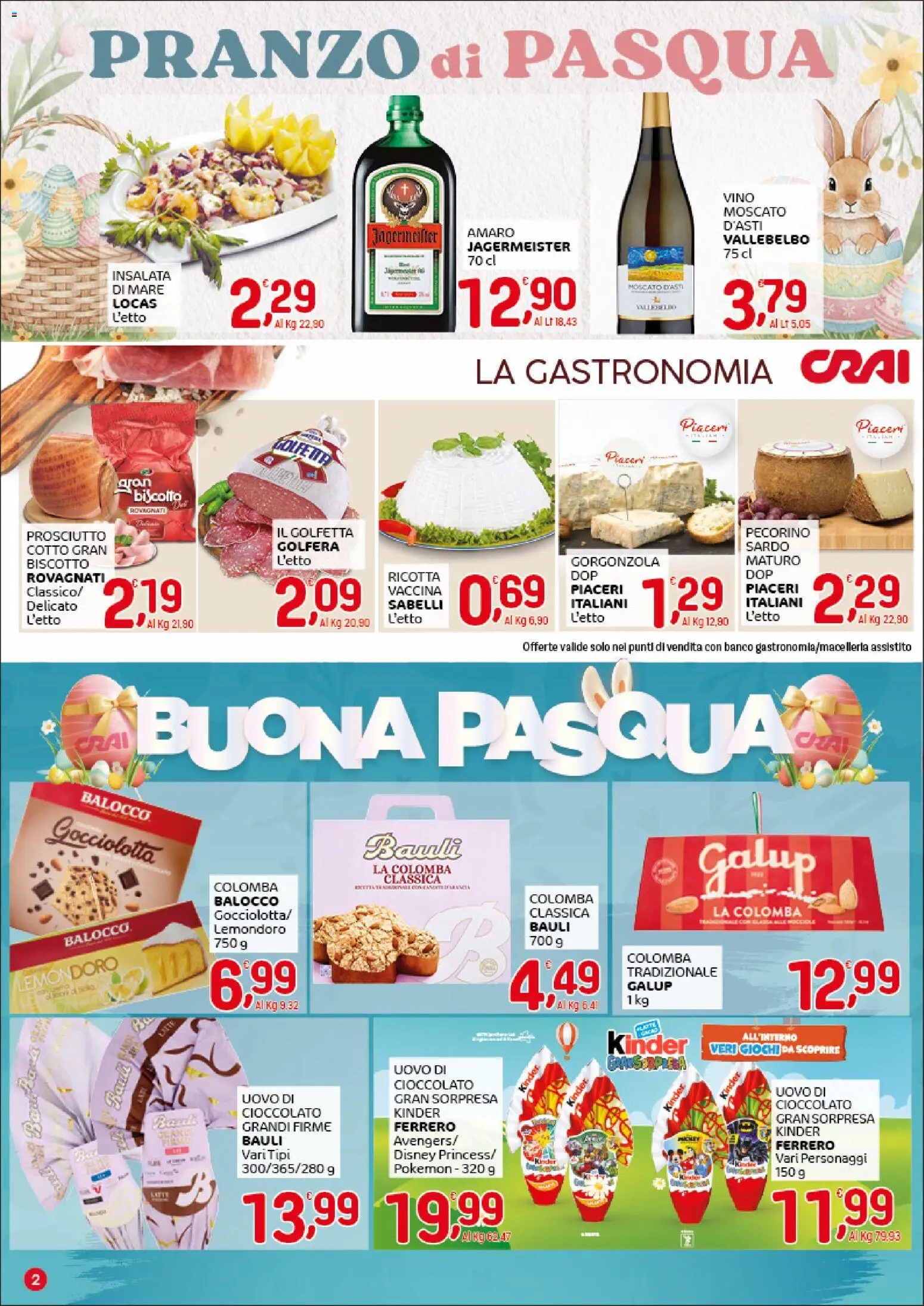 Volantino CRAI del 26.03.2026 | Pagina: 2 | Prodotti: Insalata, Latte, Vino, Pecorino
