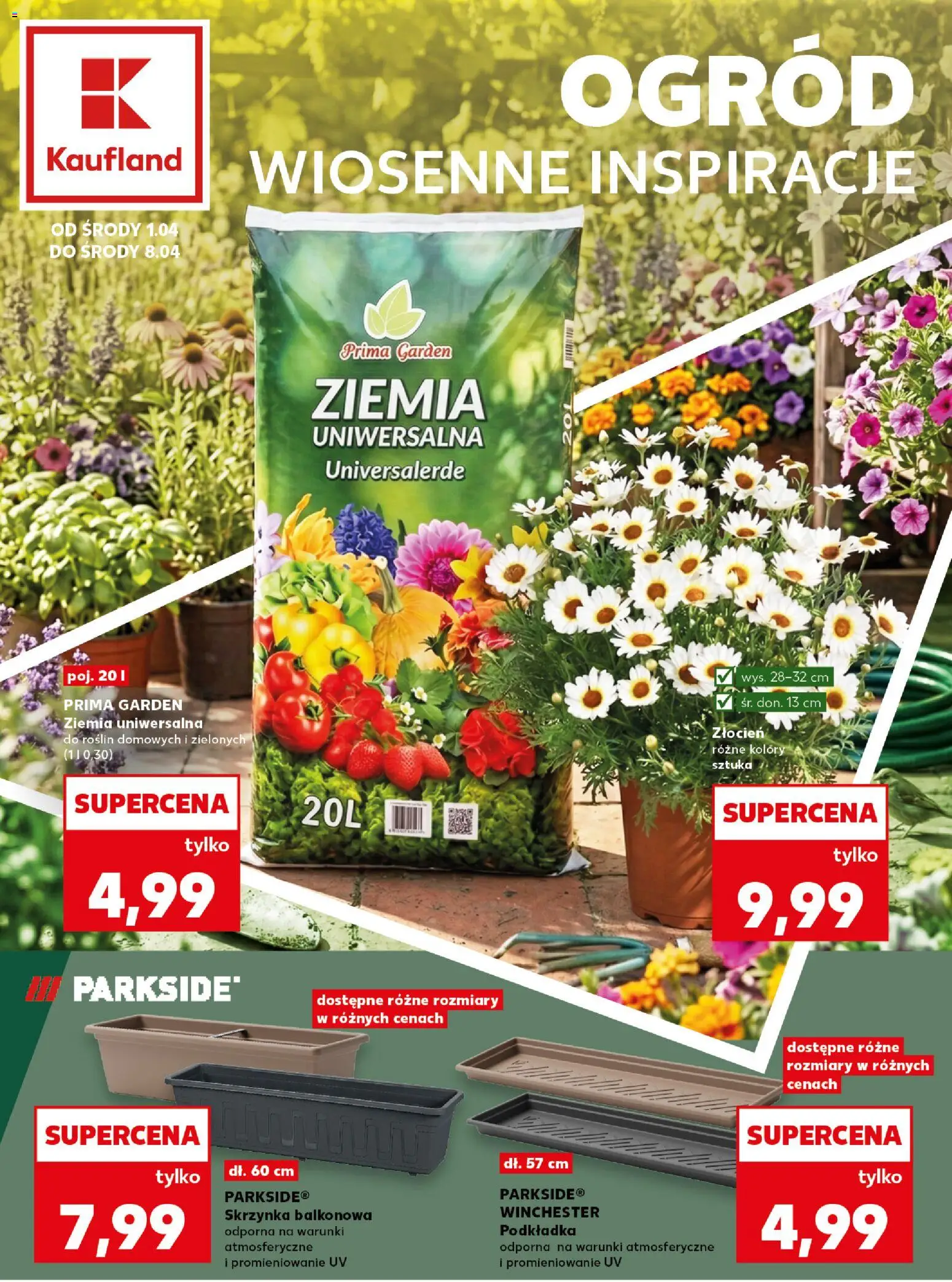 Kaufland Polsko leták - Wiosenne inspiracje od 01.04.2026 | Strana: 1 | Produkty: Parkside