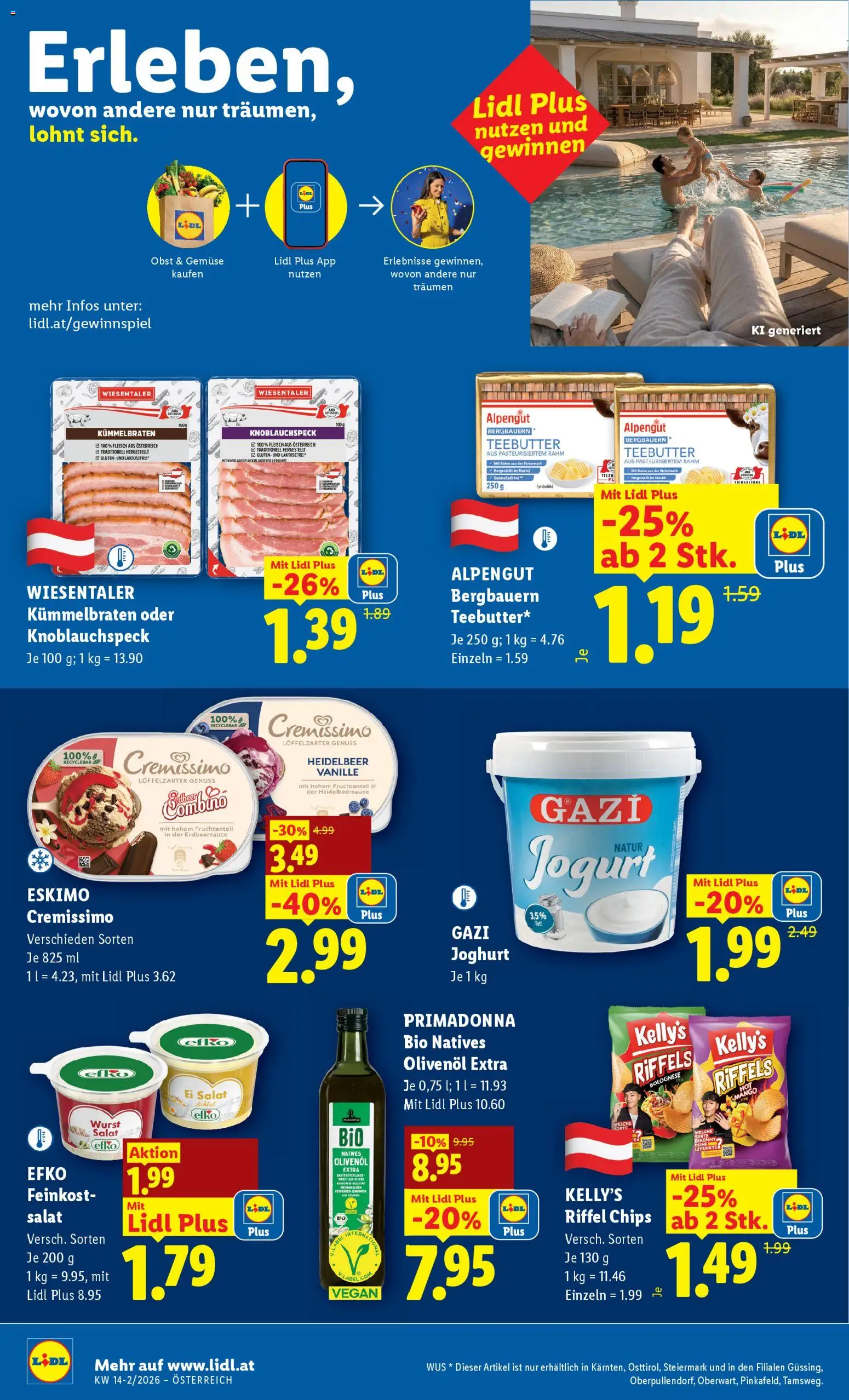 Lidl Flugblatt - Oberpullendorf, Güssing, Oberwart gültig ab 02.04.2026 | Seite: 18 | Produkte: Salat, Gemüse, Mango, Joghurt