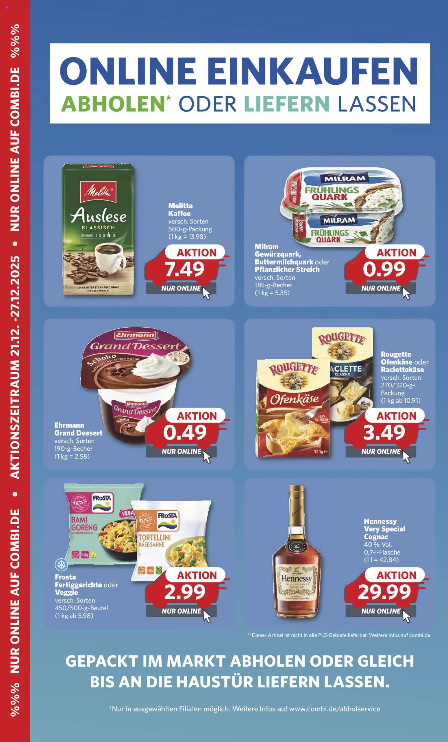Combi Prospekt 	 – gültig ab 22.12.2025 | Seite: 30 | Produkte: Melitta, Kaffee, Frosta, Fertiggerichte