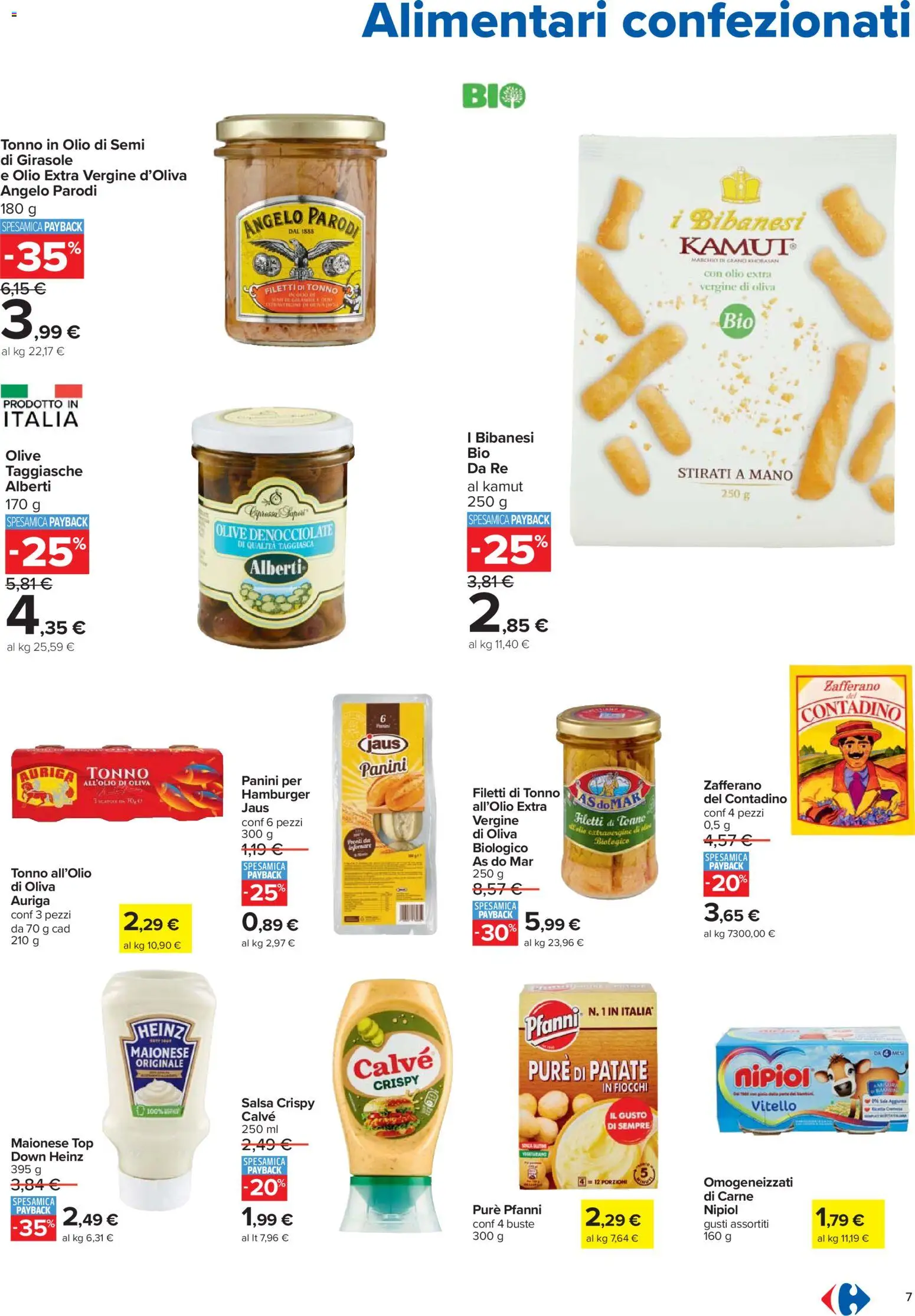 Volantino Carrefour del 27.12.2025 | Pagina: 7 | Prodotti: Fiocchi, Tonno, Olio extra vergine, Olio di semi di girasole