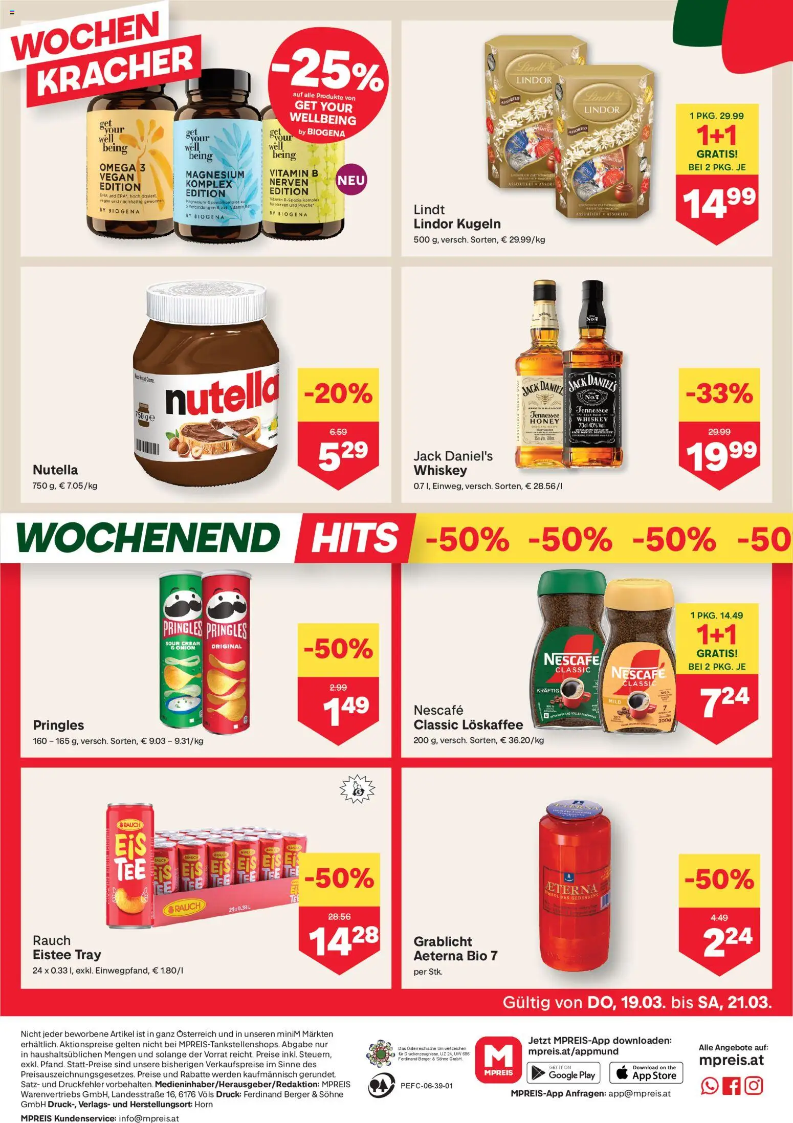 MPREIS Flugblatt gültig ab 19.03.2026 | Seite: 12 | Produkte: Whiskey, Tee