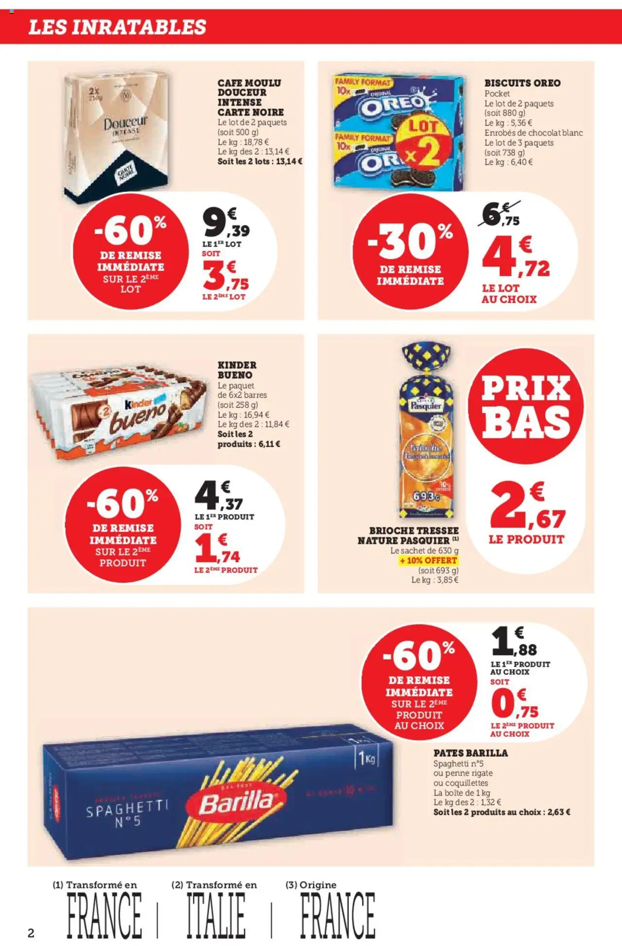  | Page: 2 | Produits: Spaghetti, Café, Coquillettes, Biscuits