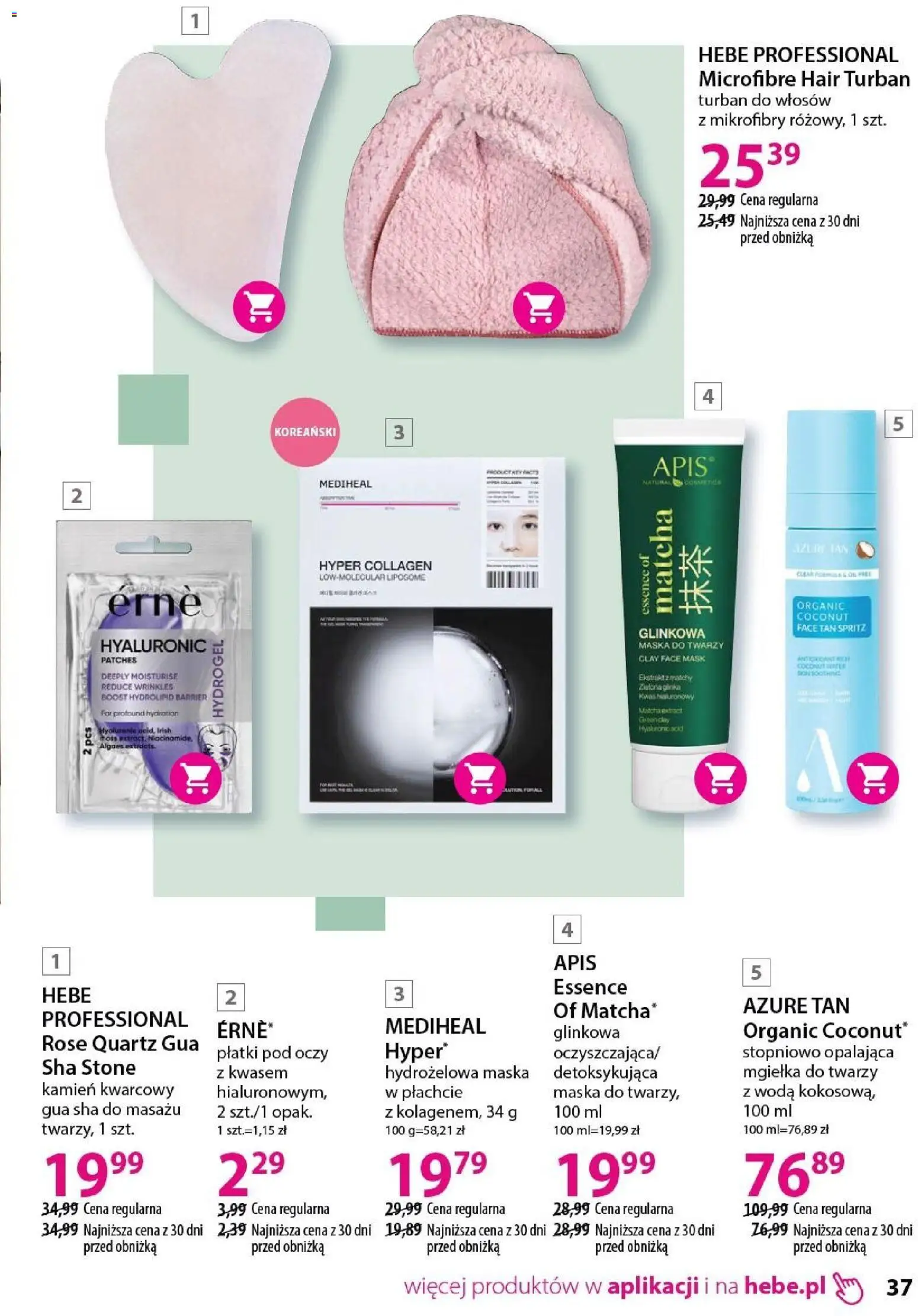 Hebe gazetka - Katalog od 18.04.2026 | Strona: 37 | Produkty: Maska, Płatki, Woda